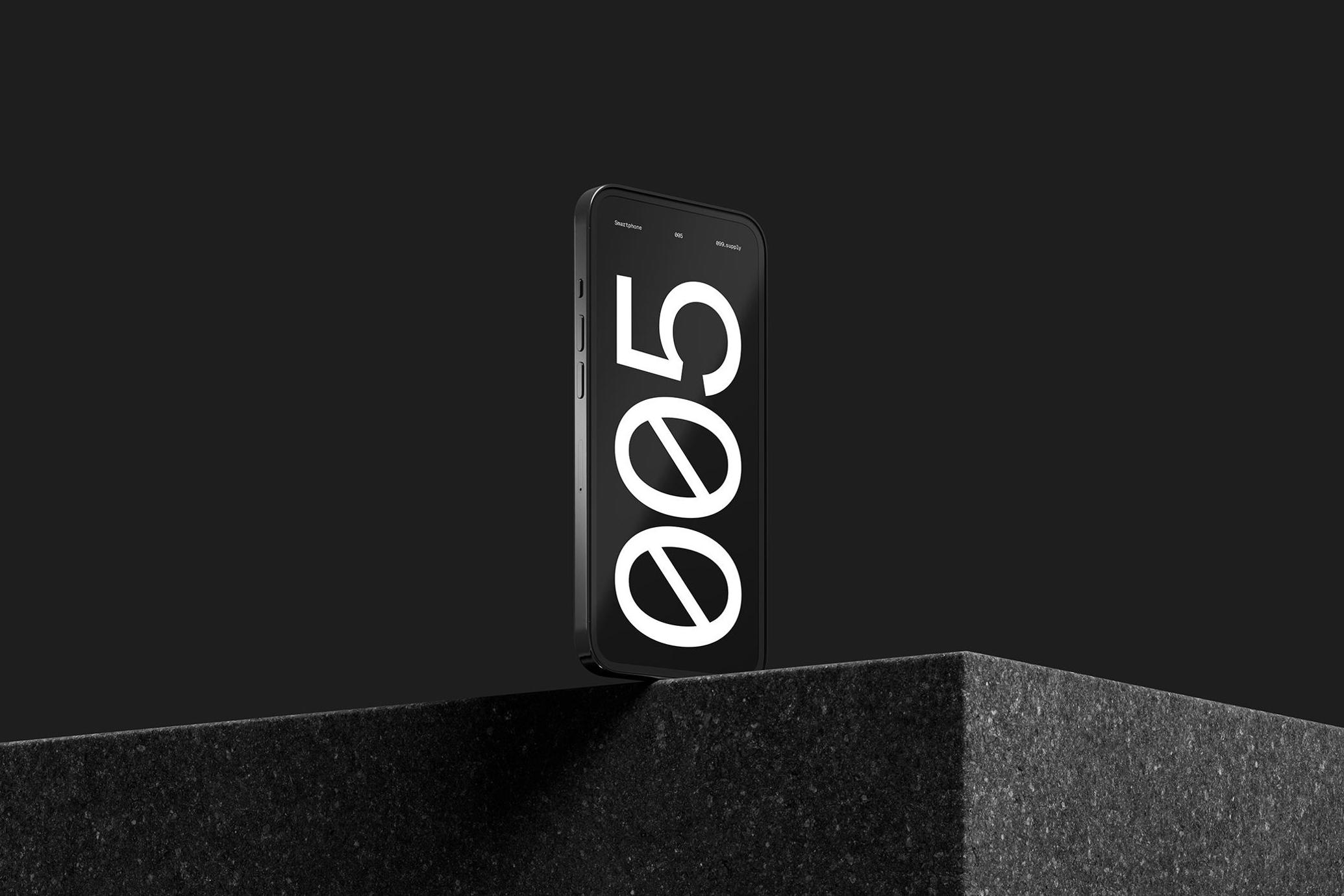 Dark Minimal iPhone Mockup