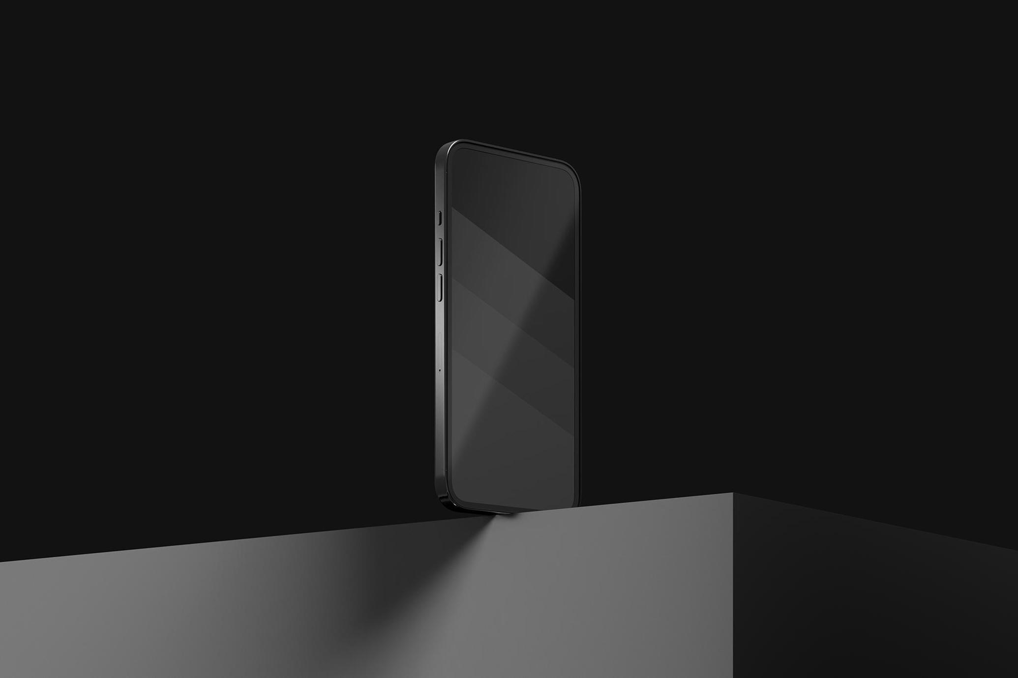 Dark Minimal iPhone Mockup