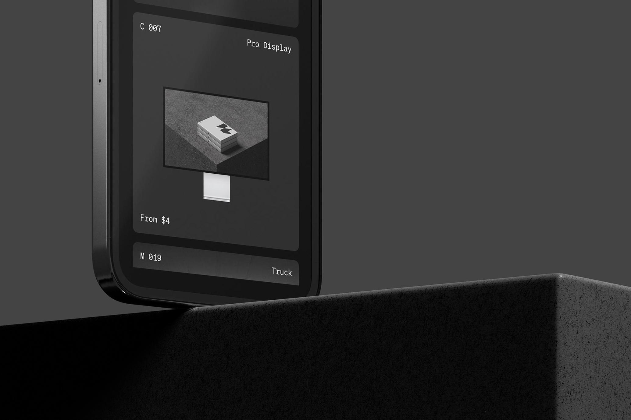 Dark Minimal iPhone Mockup
