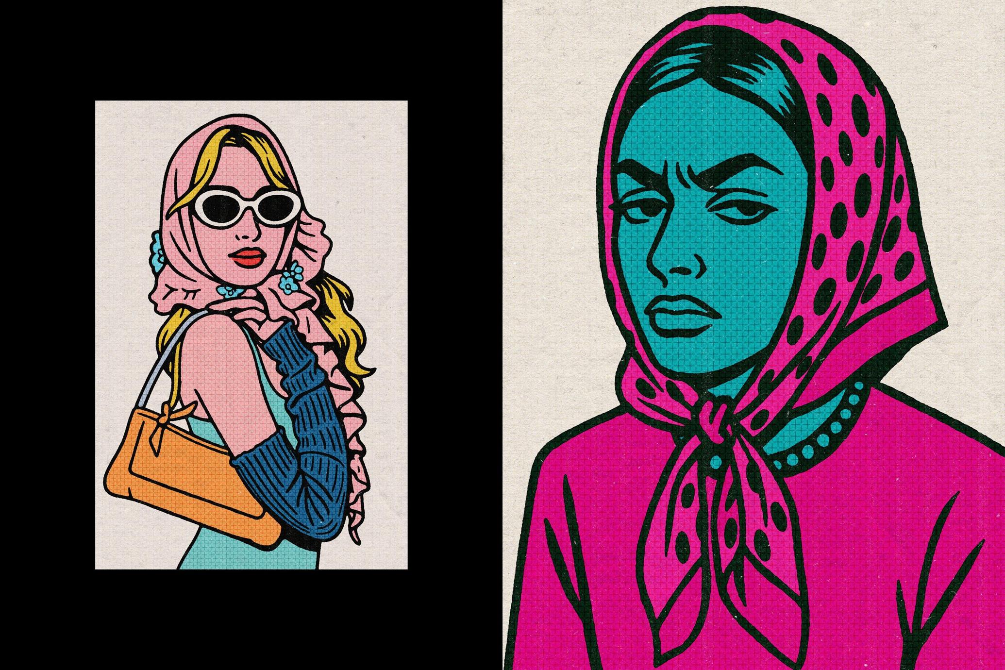 Cross Halftone Printer Design Effect