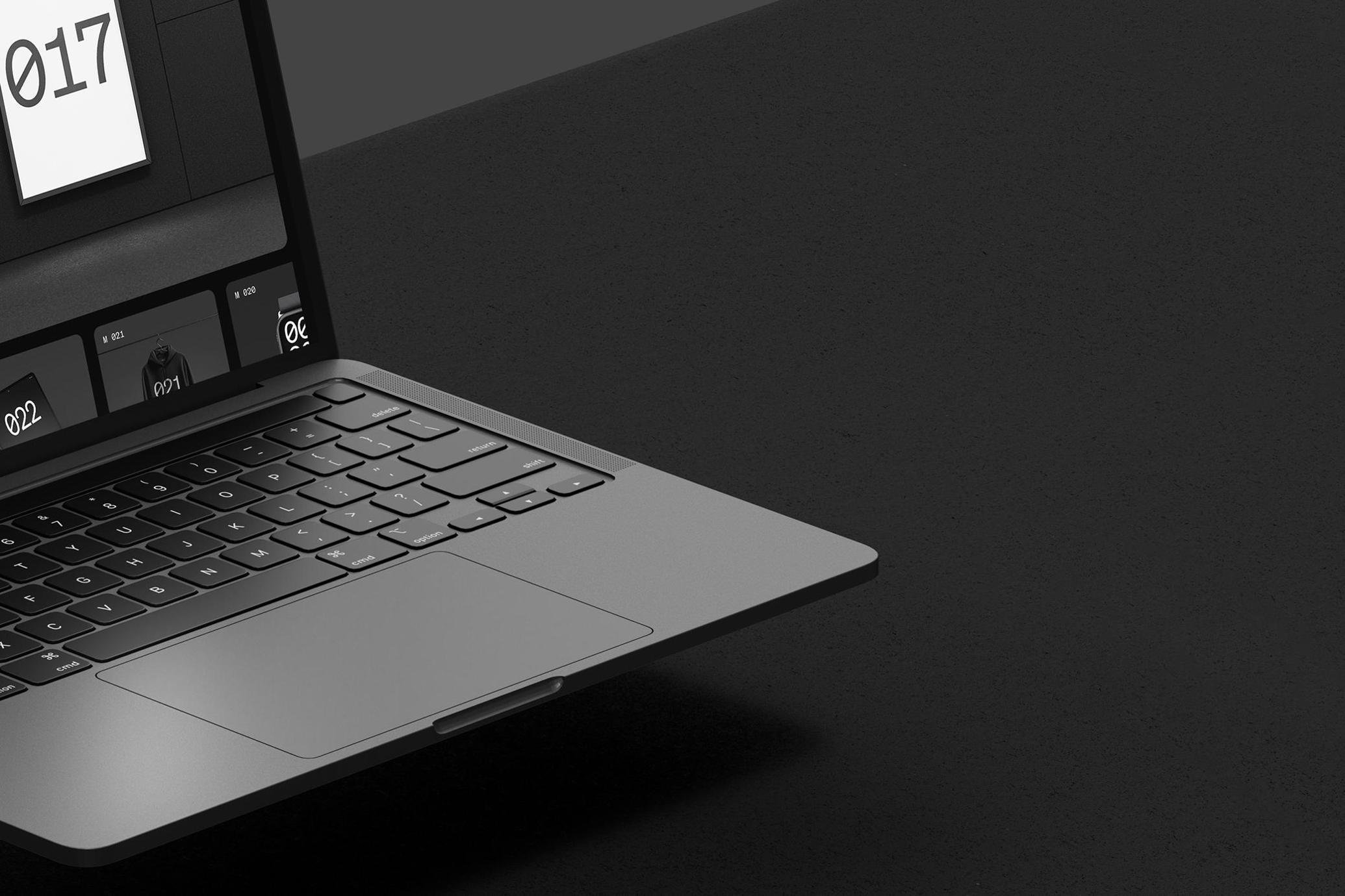 Dark Minimal MacBook Pro Mockup