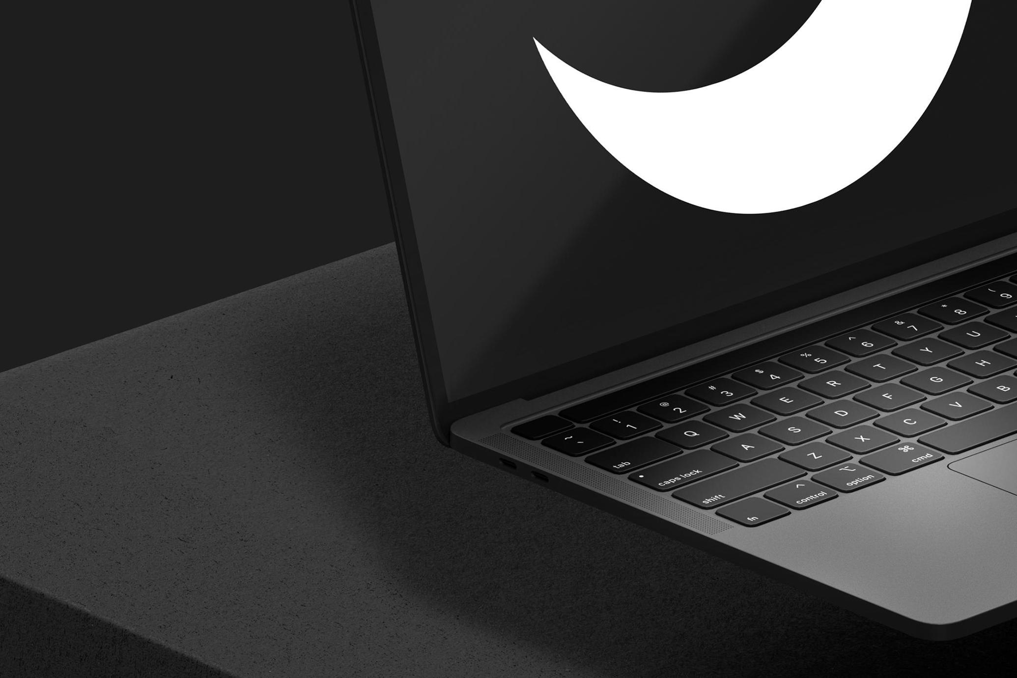 Dark Minimal MacBook Pro Mockup