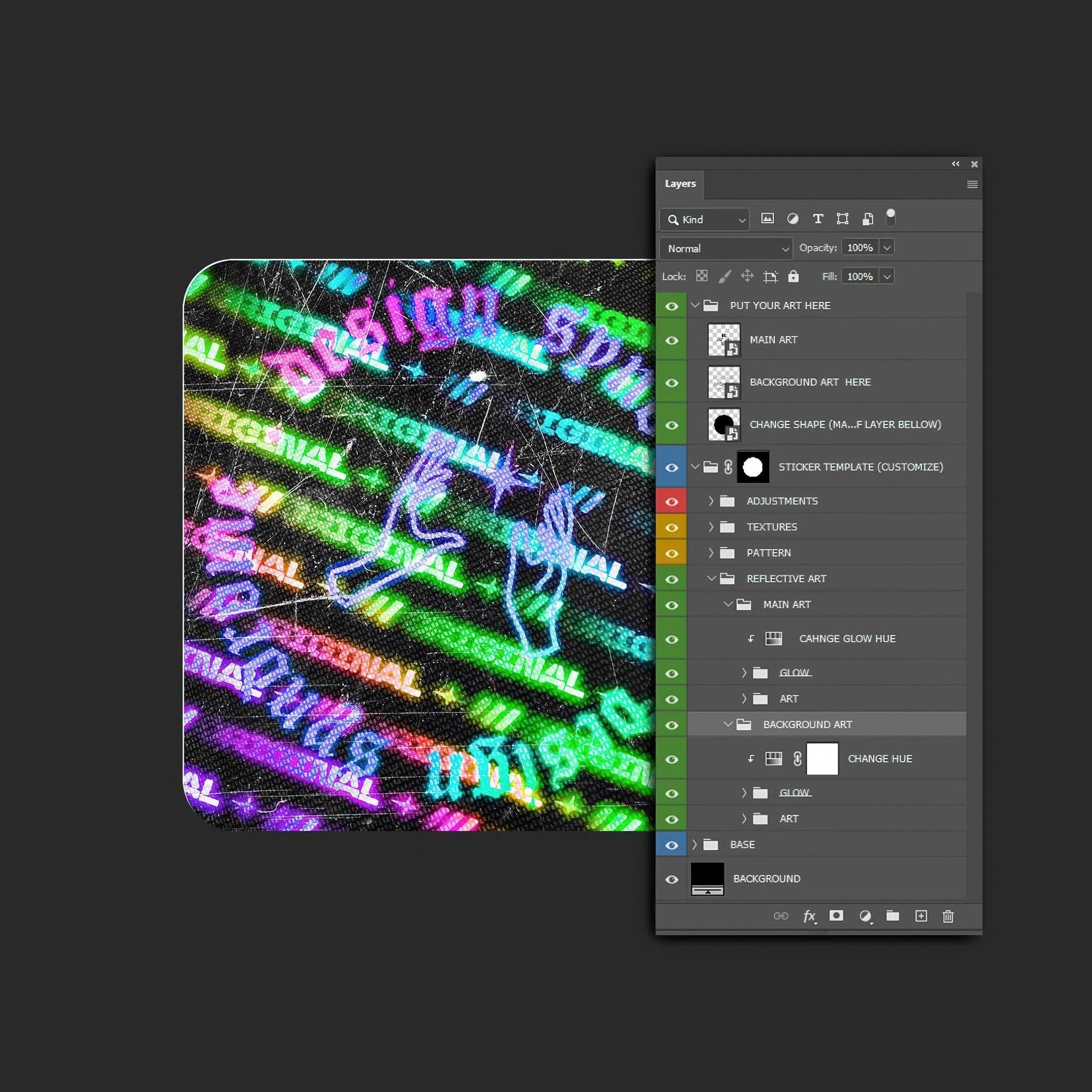 Photoshop Sticker Generator