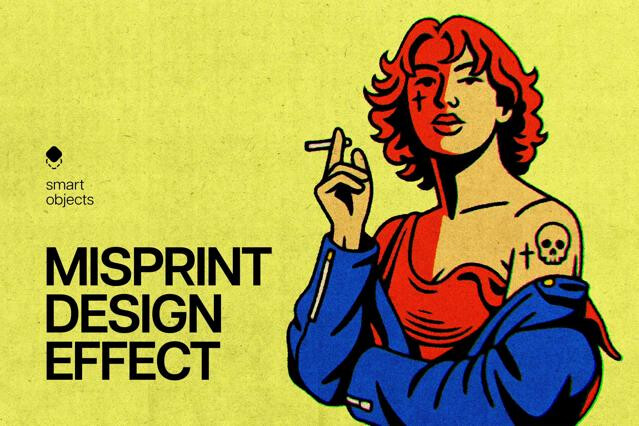 Retro Misprint Design Effect
