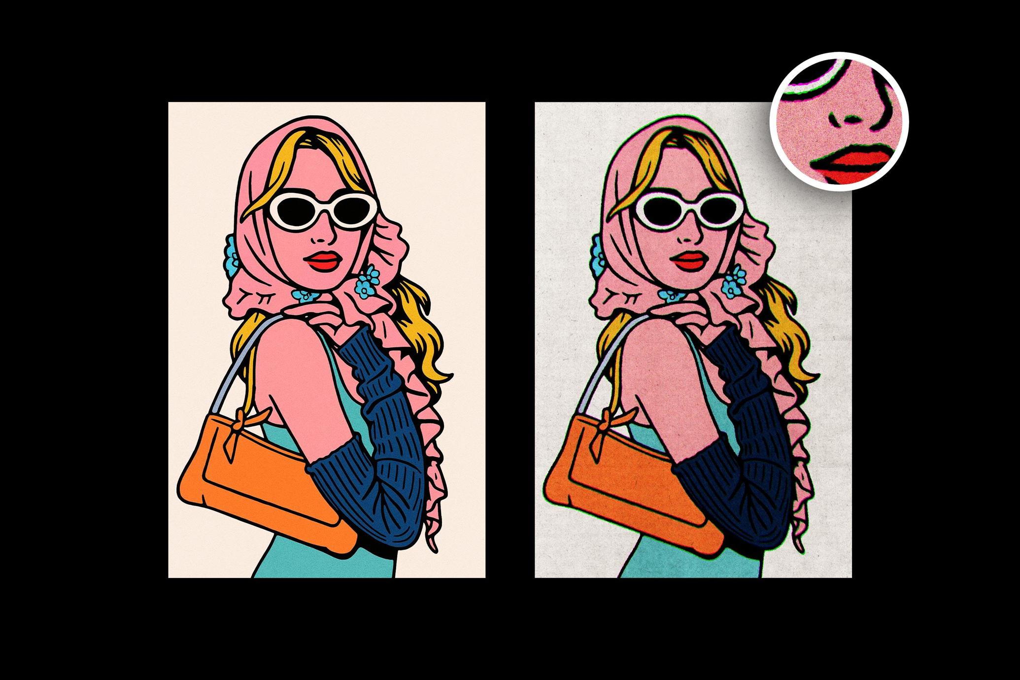 Retro Misprint Design Effect