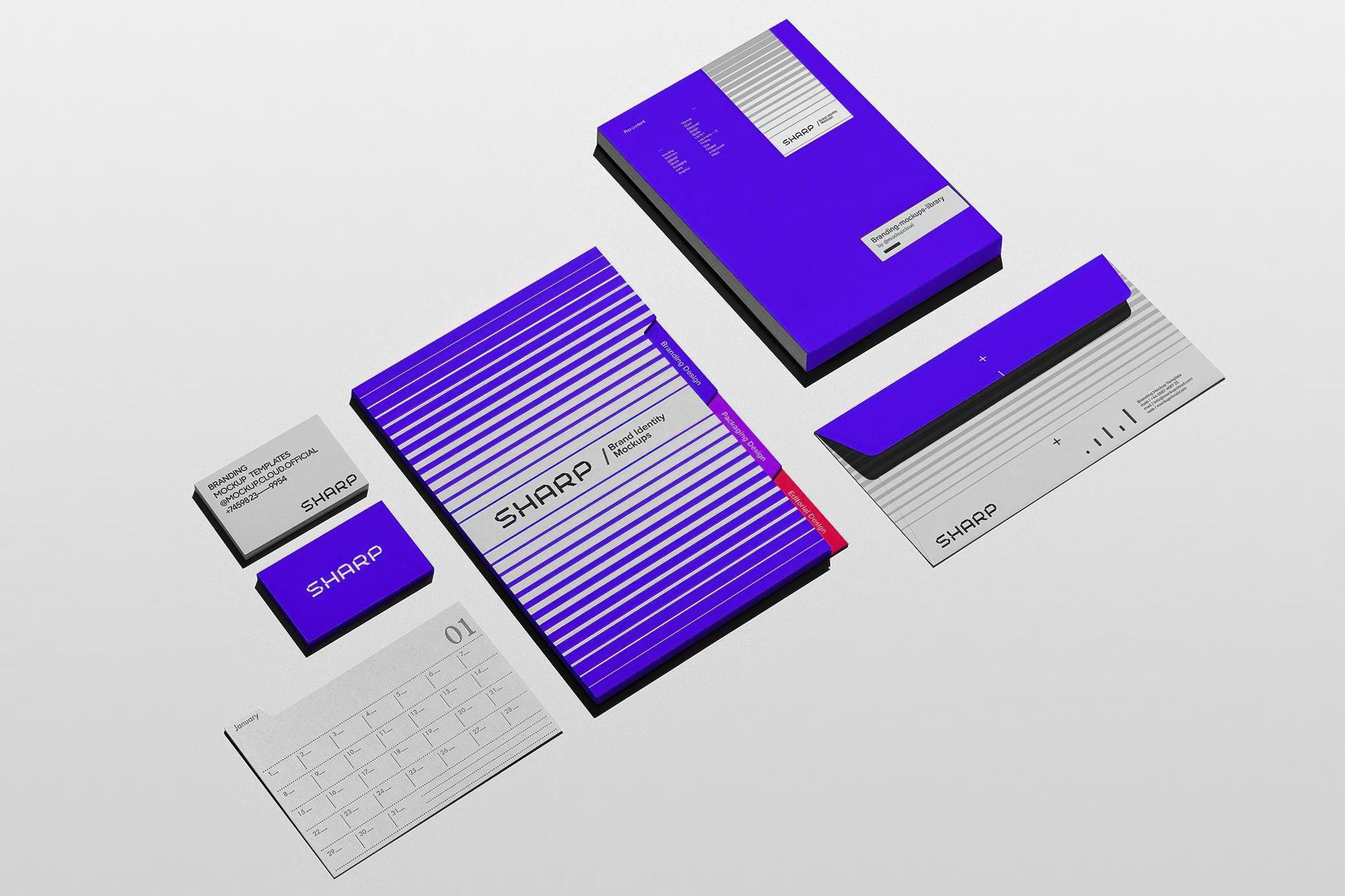 Office Supplies Mockup Scene