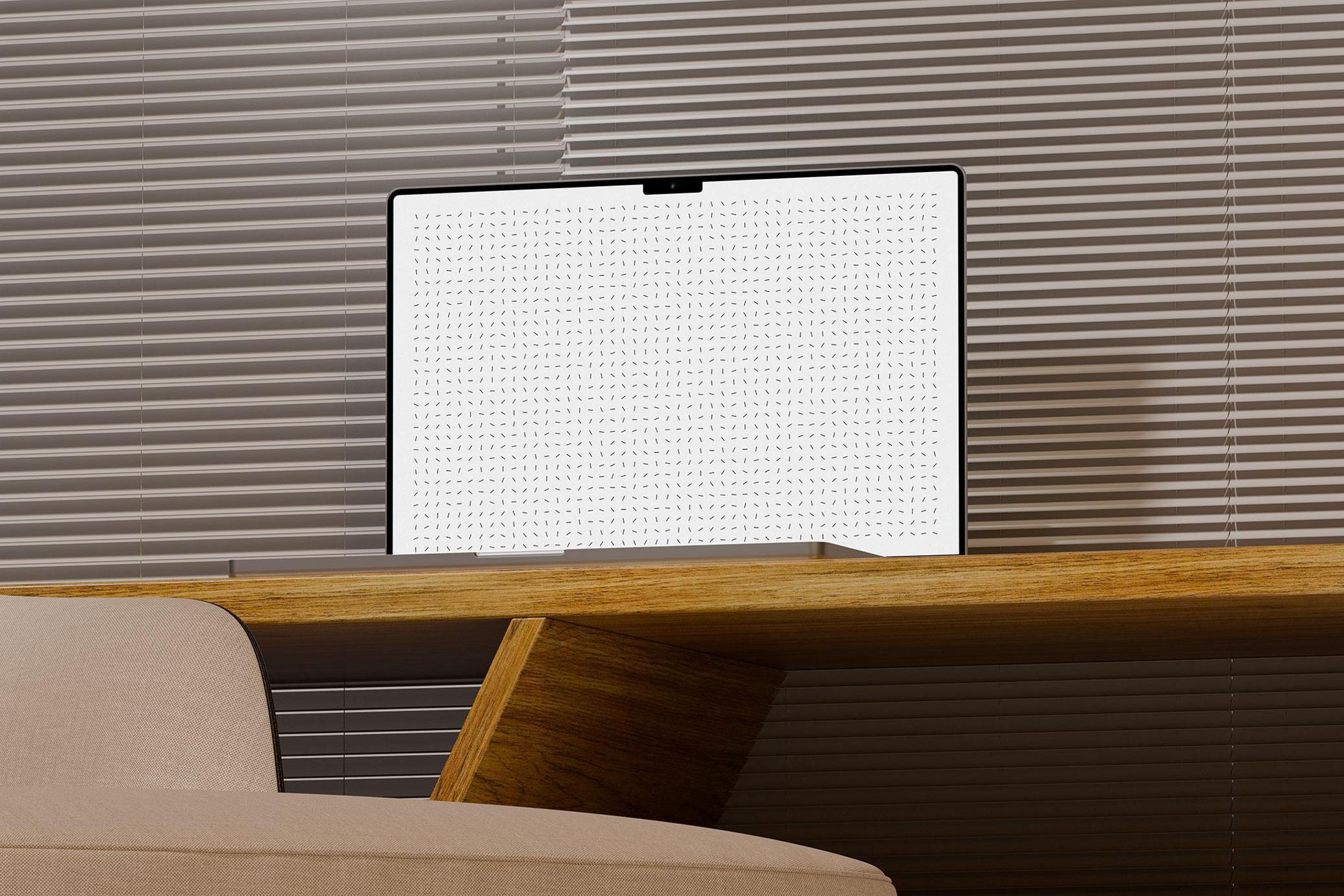 MacBook Pro in Office Room Mockup