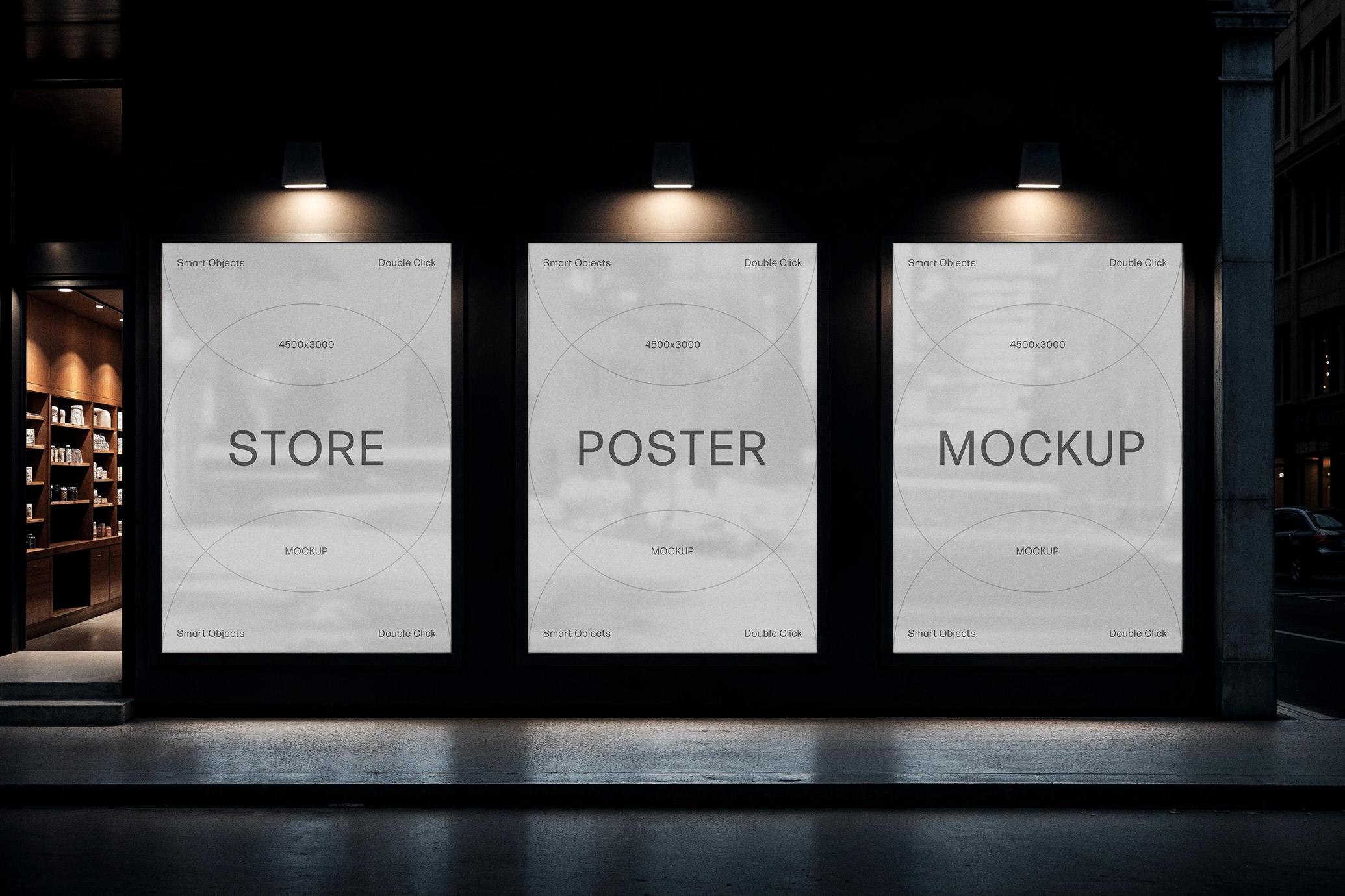 Storefront Posters Mockup