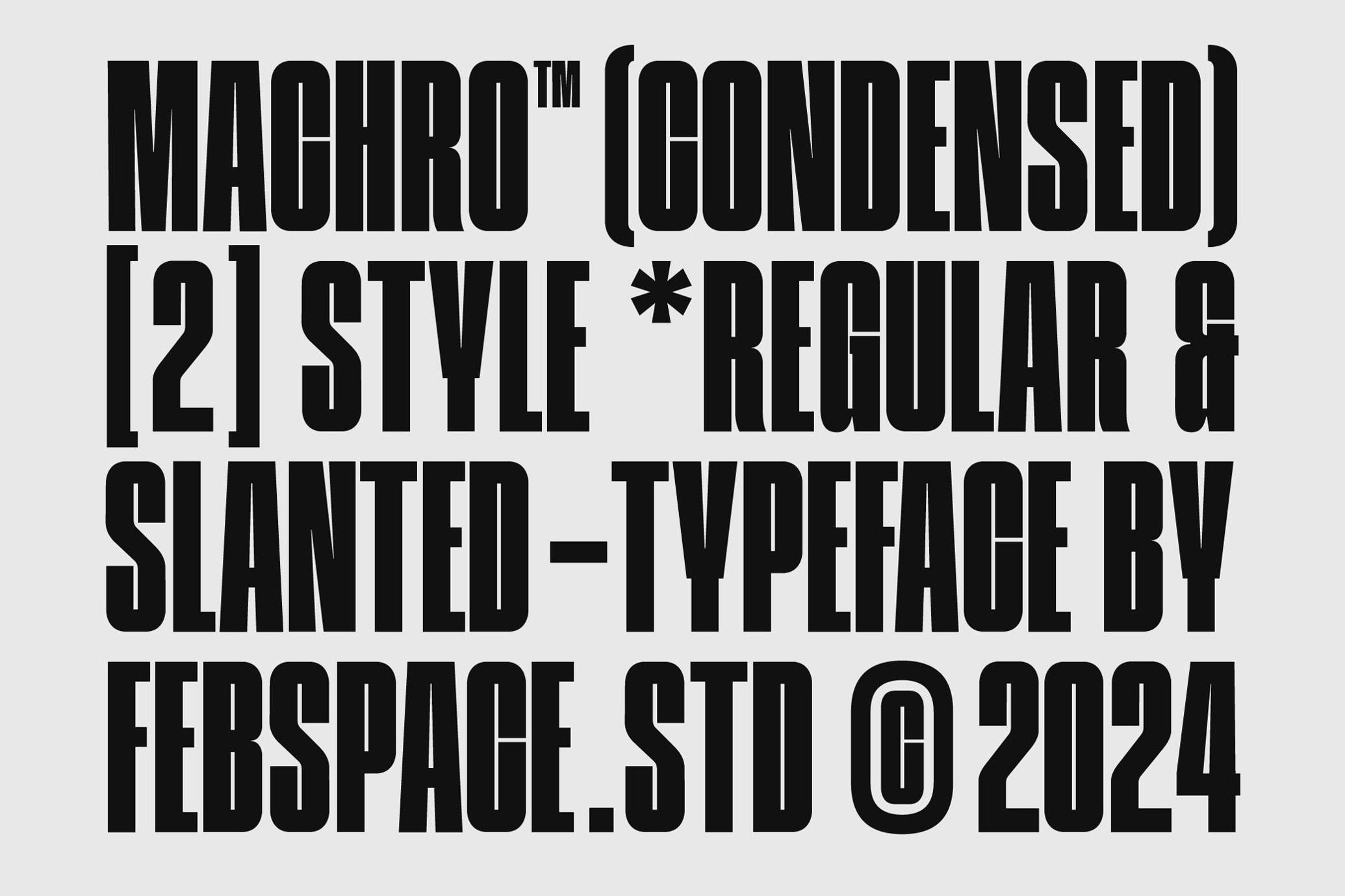 FBS Machro Font