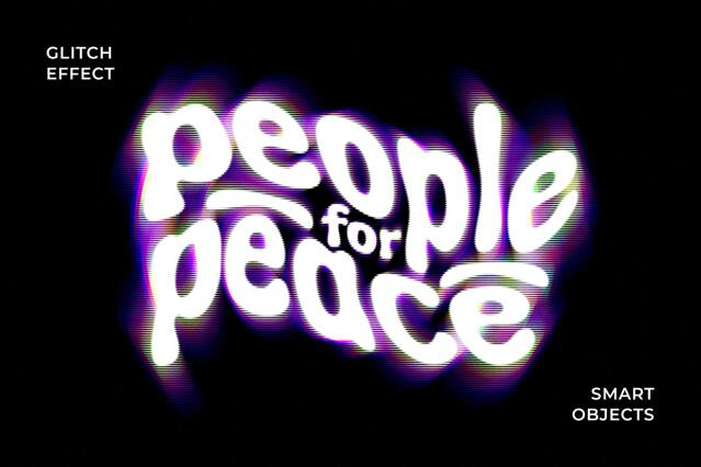 Radial Glitch Text & Logo Effect