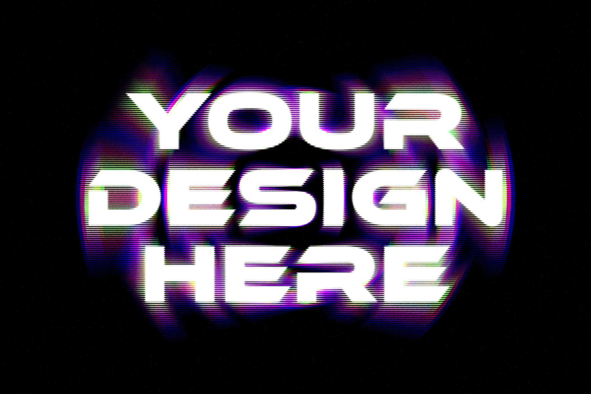 Radial Glitch Text & Logo Effect