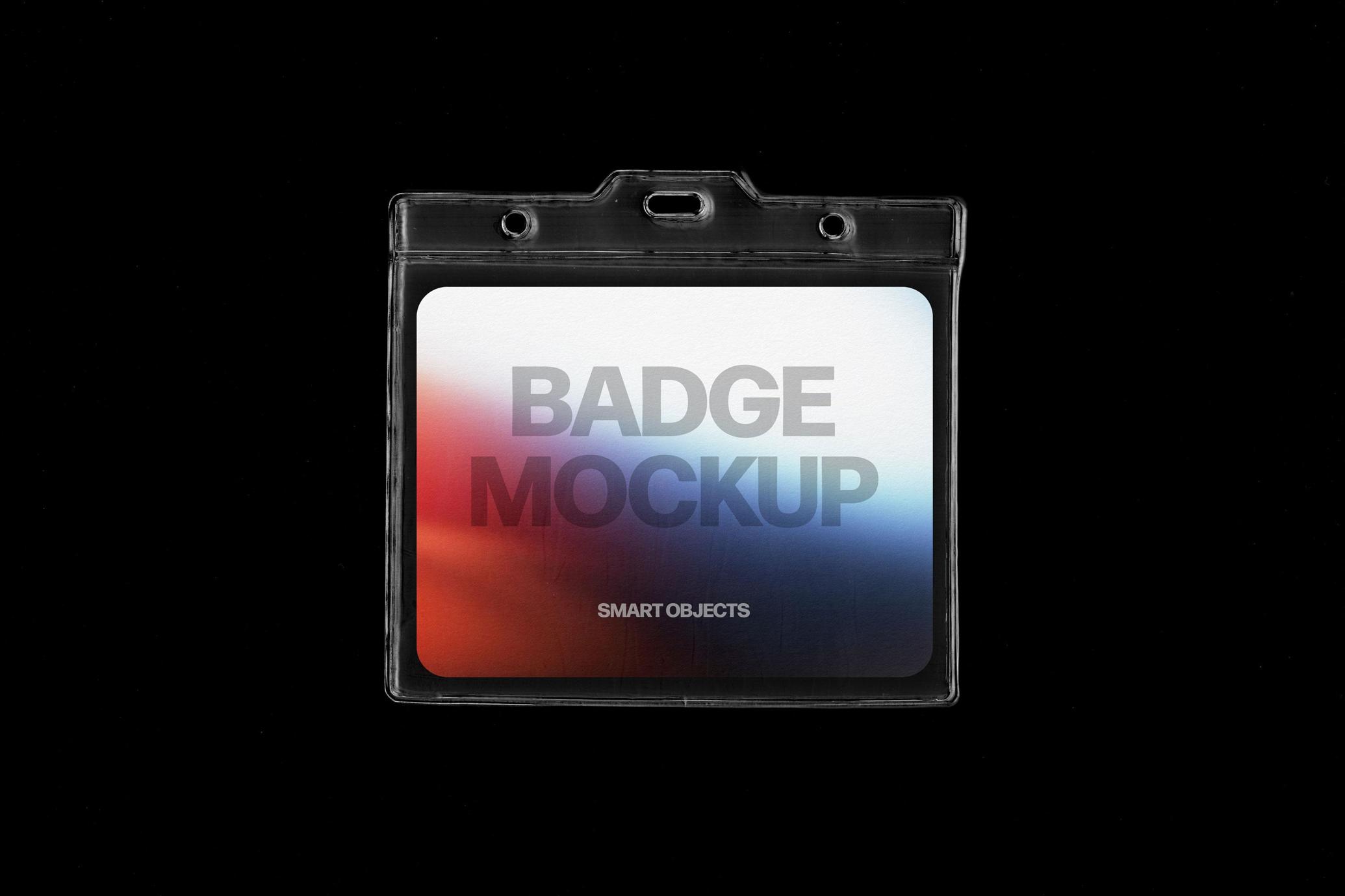 Plastic Sleeve Badge Mockup