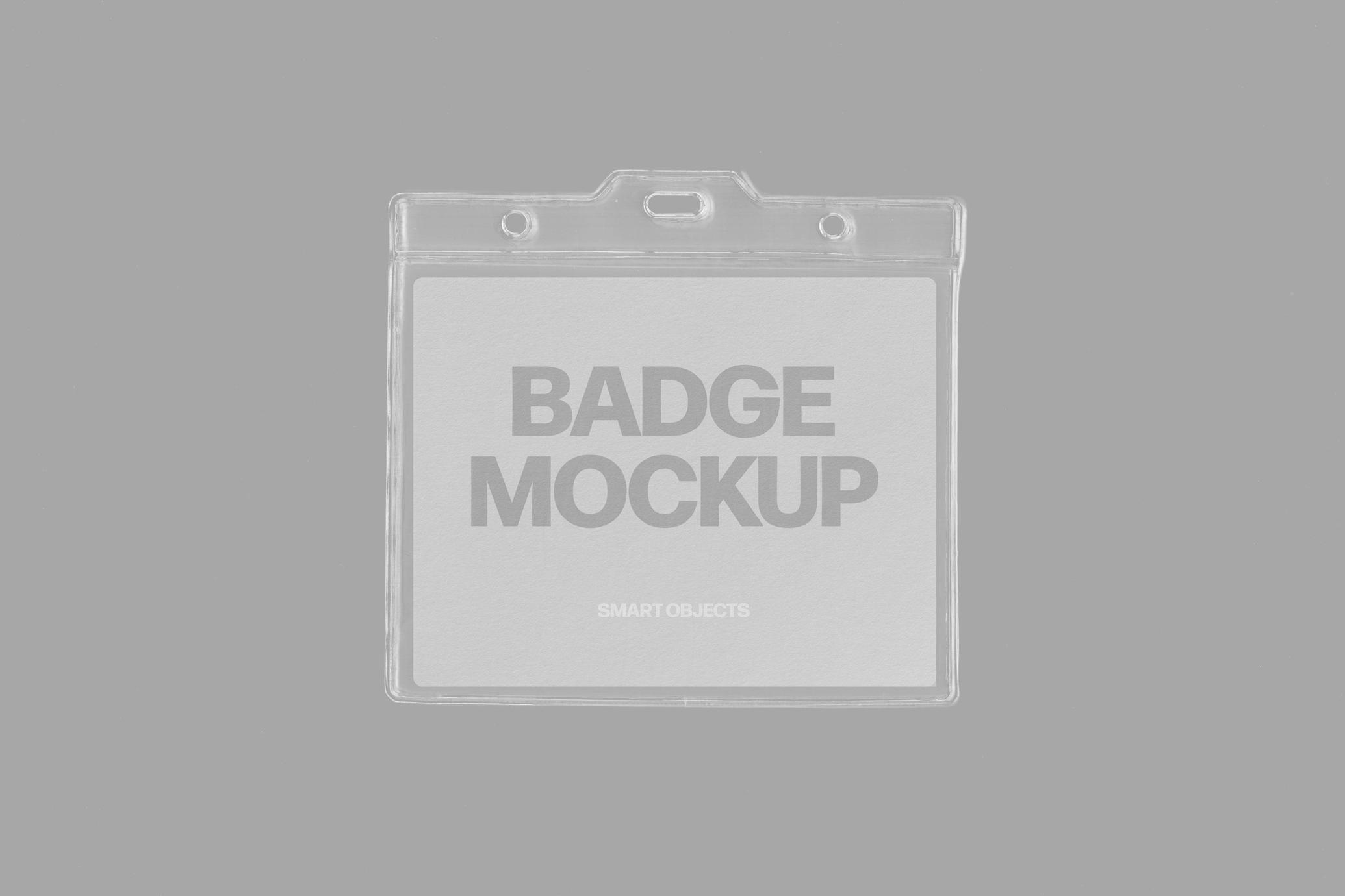 Plastic Sleeve Badge Mockup