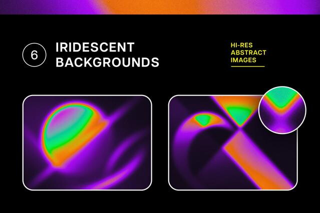Abstract Iridescent Geometric Backgrounds