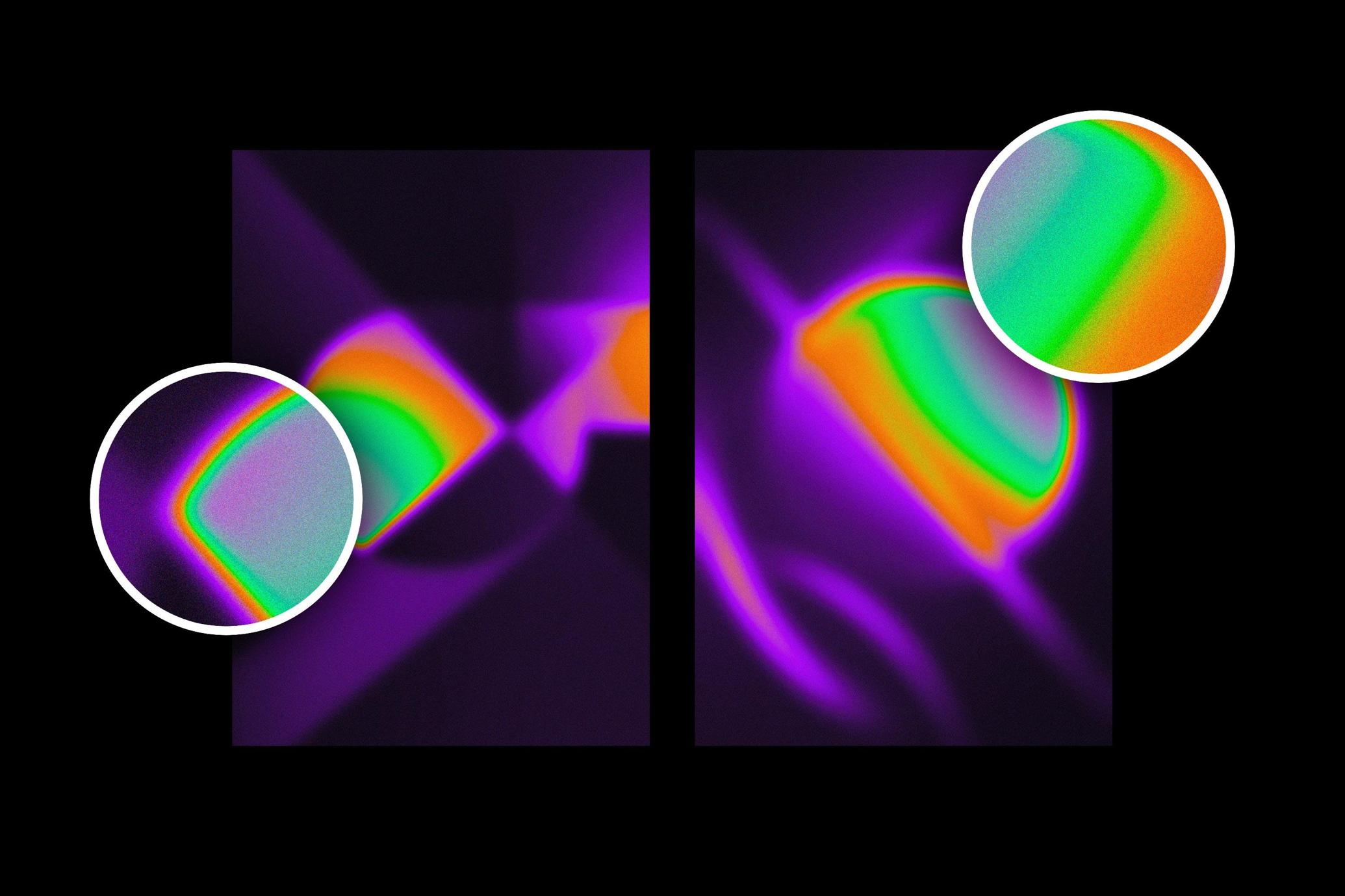 Abstract Iridescent Geometric Backgrounds