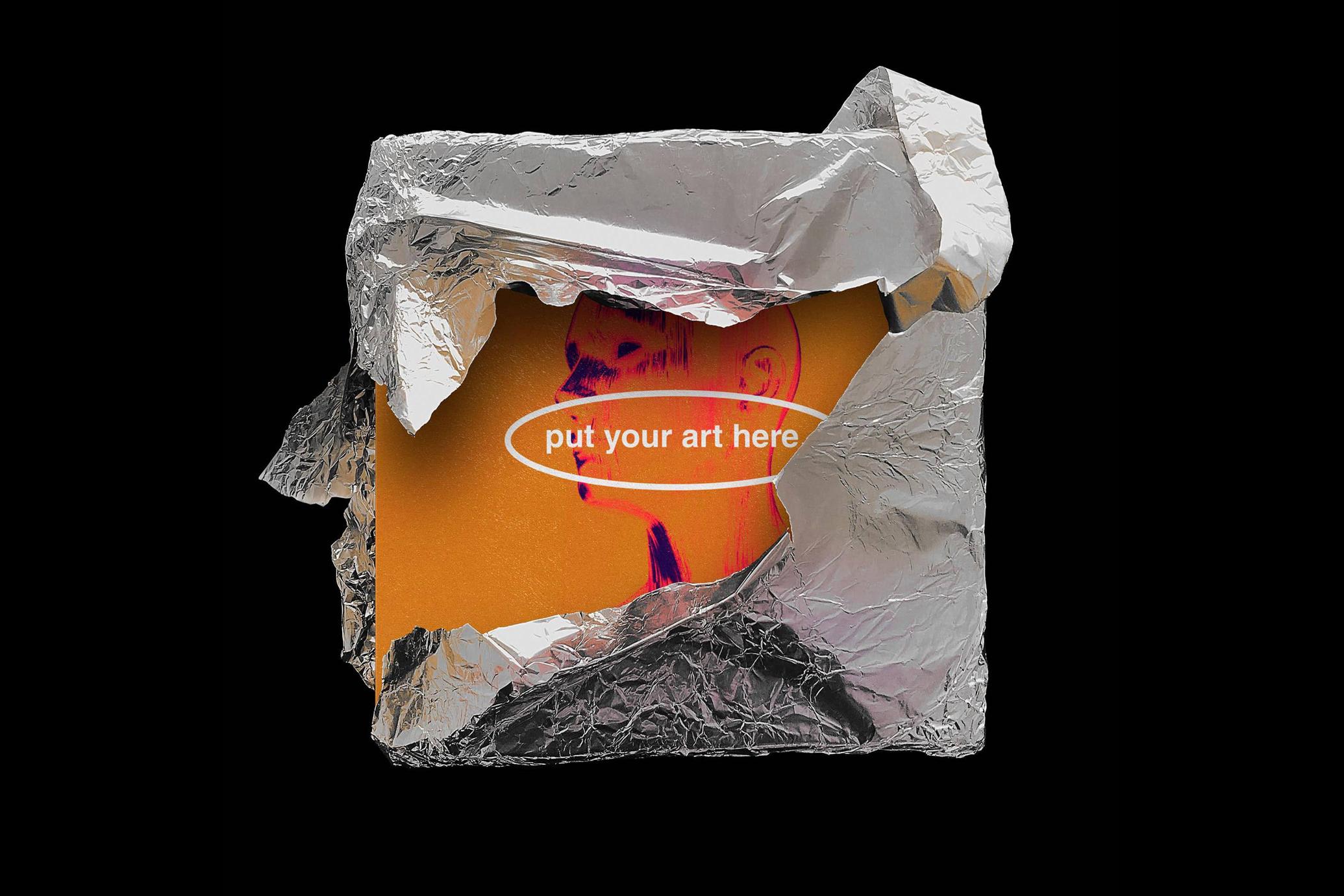 Metal Wrap CD Cover Mockup