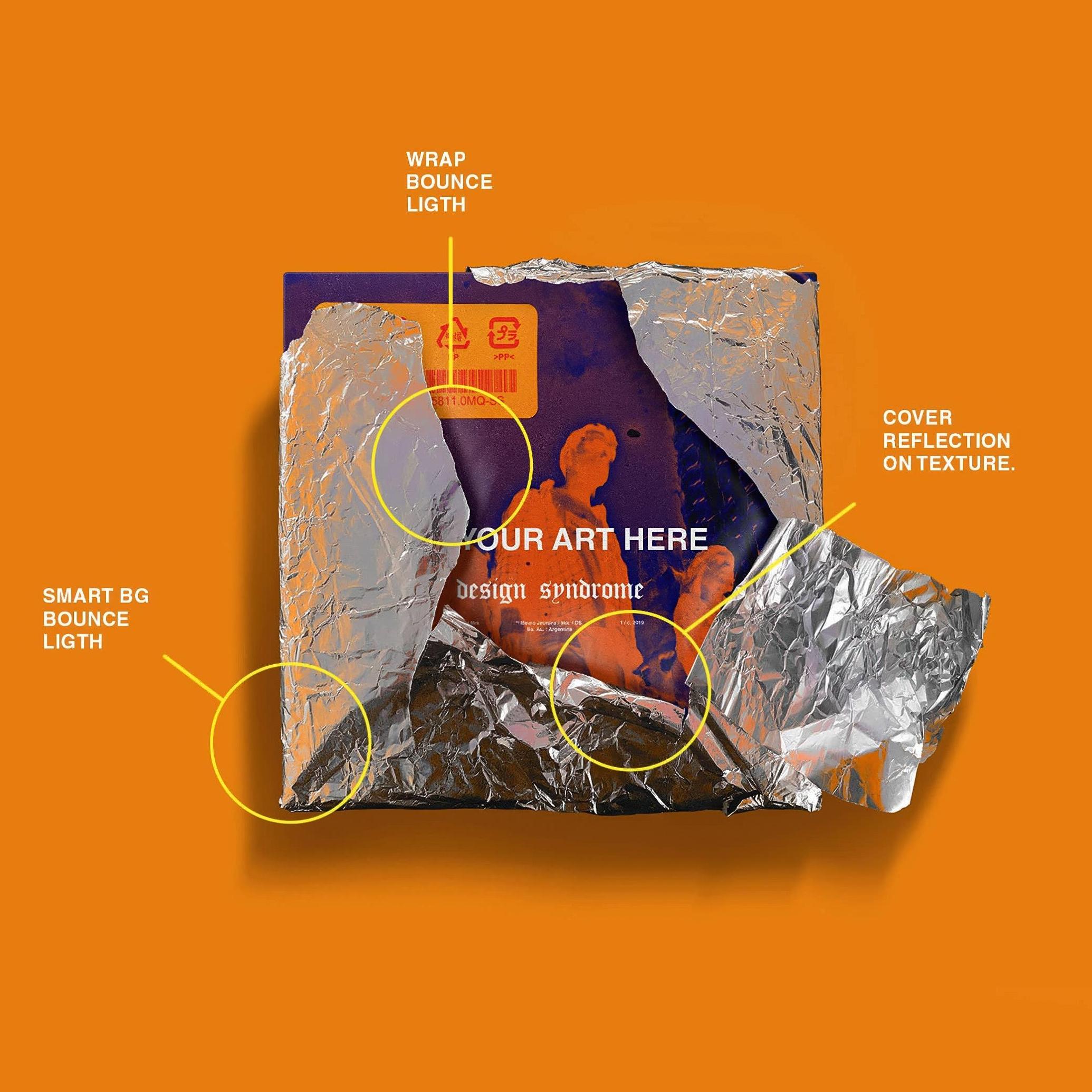 Metal Wrap CD Cover Mockup