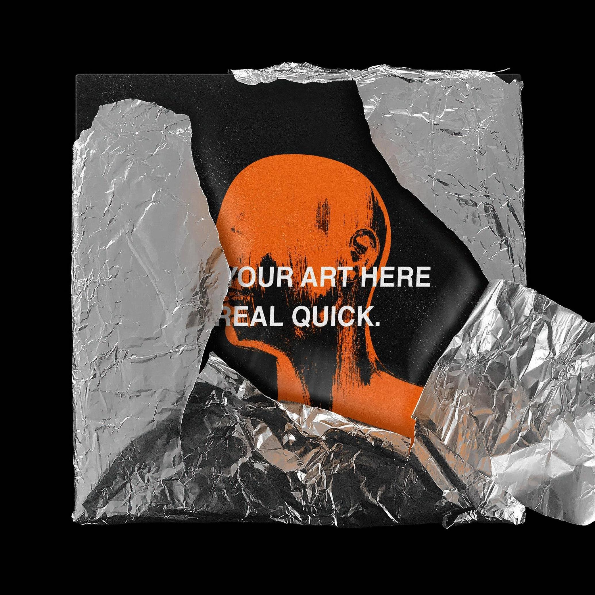 Metal Wrap CD Cover Mockup
