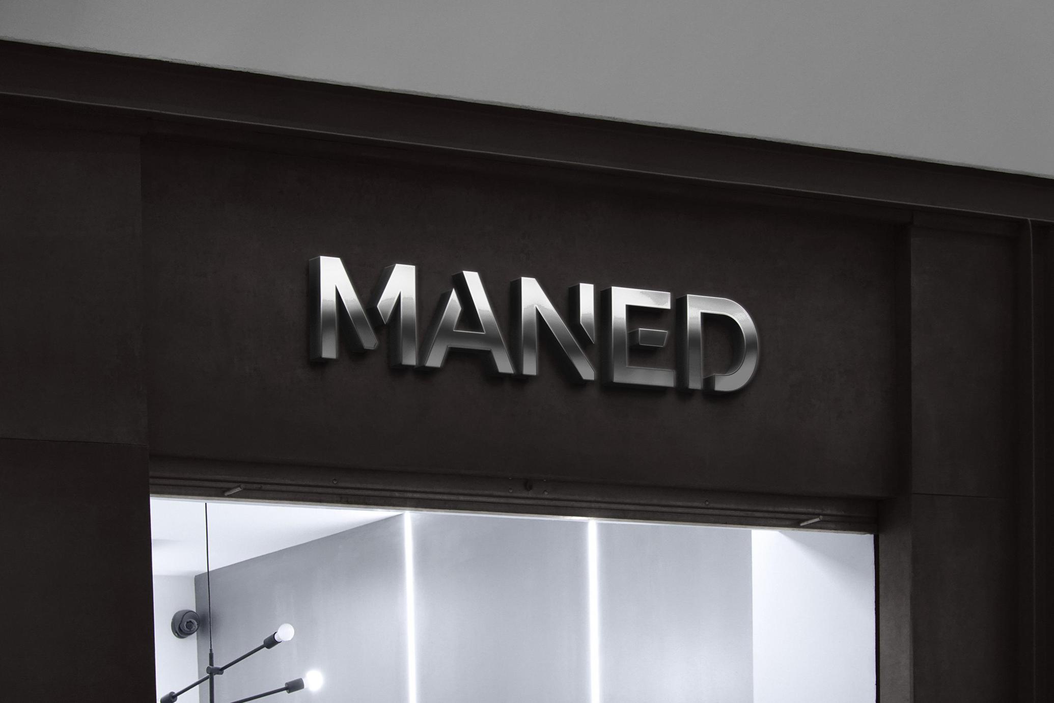 Storefront Sign Logo Mockup