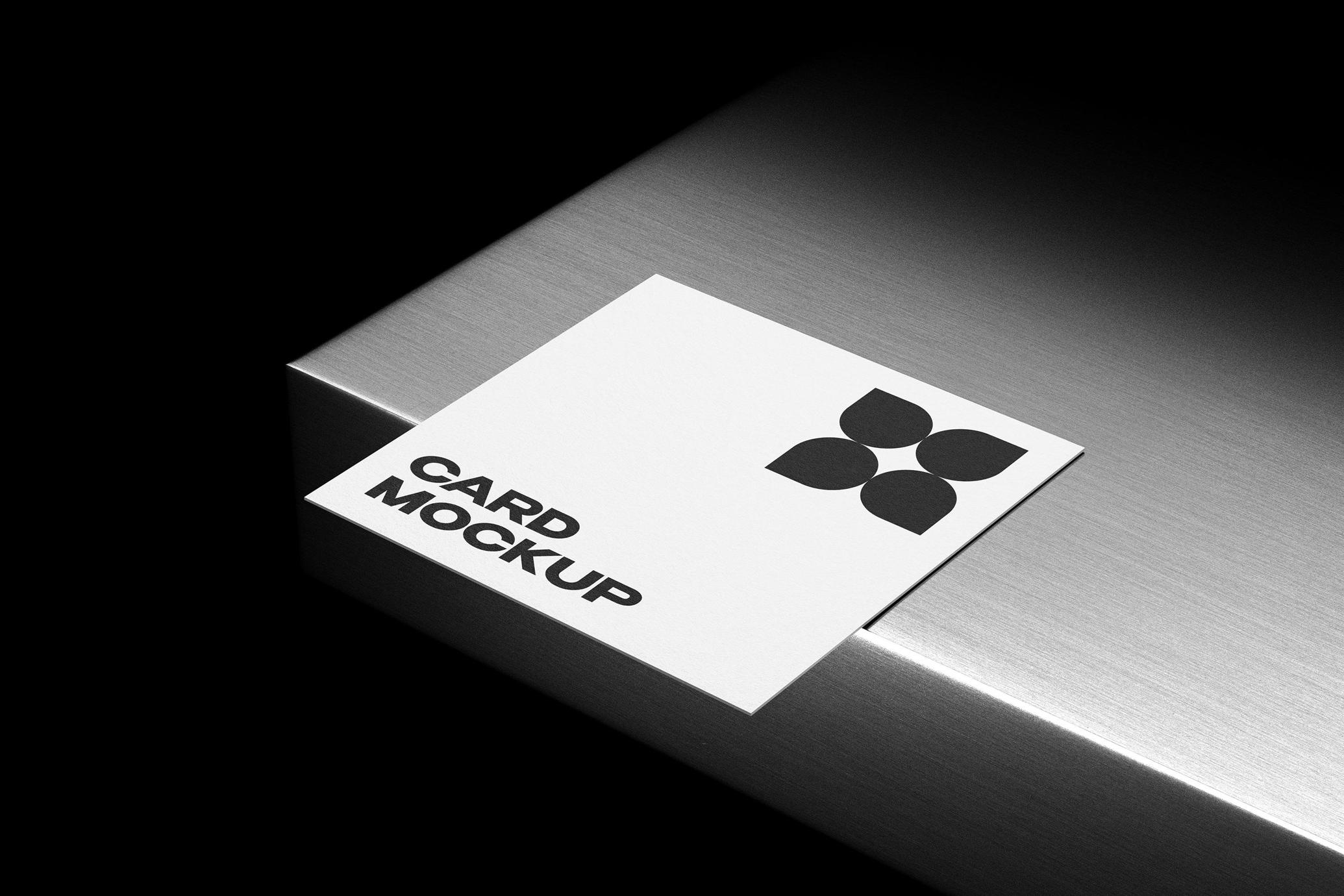 Minimalist Square Card Mockup