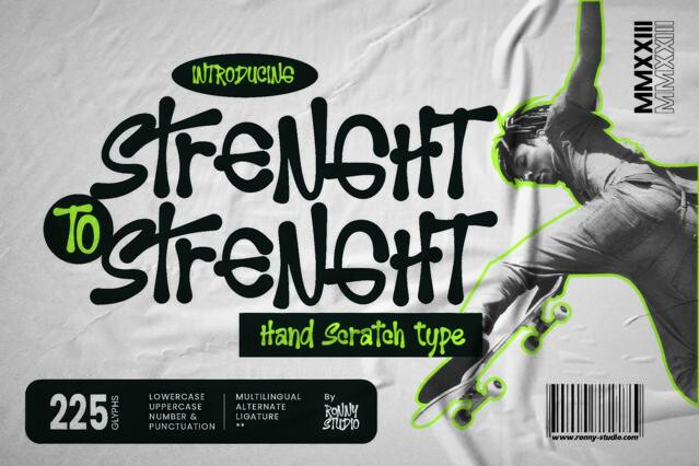 Strenght to Strenght | Hand Scratch Font
