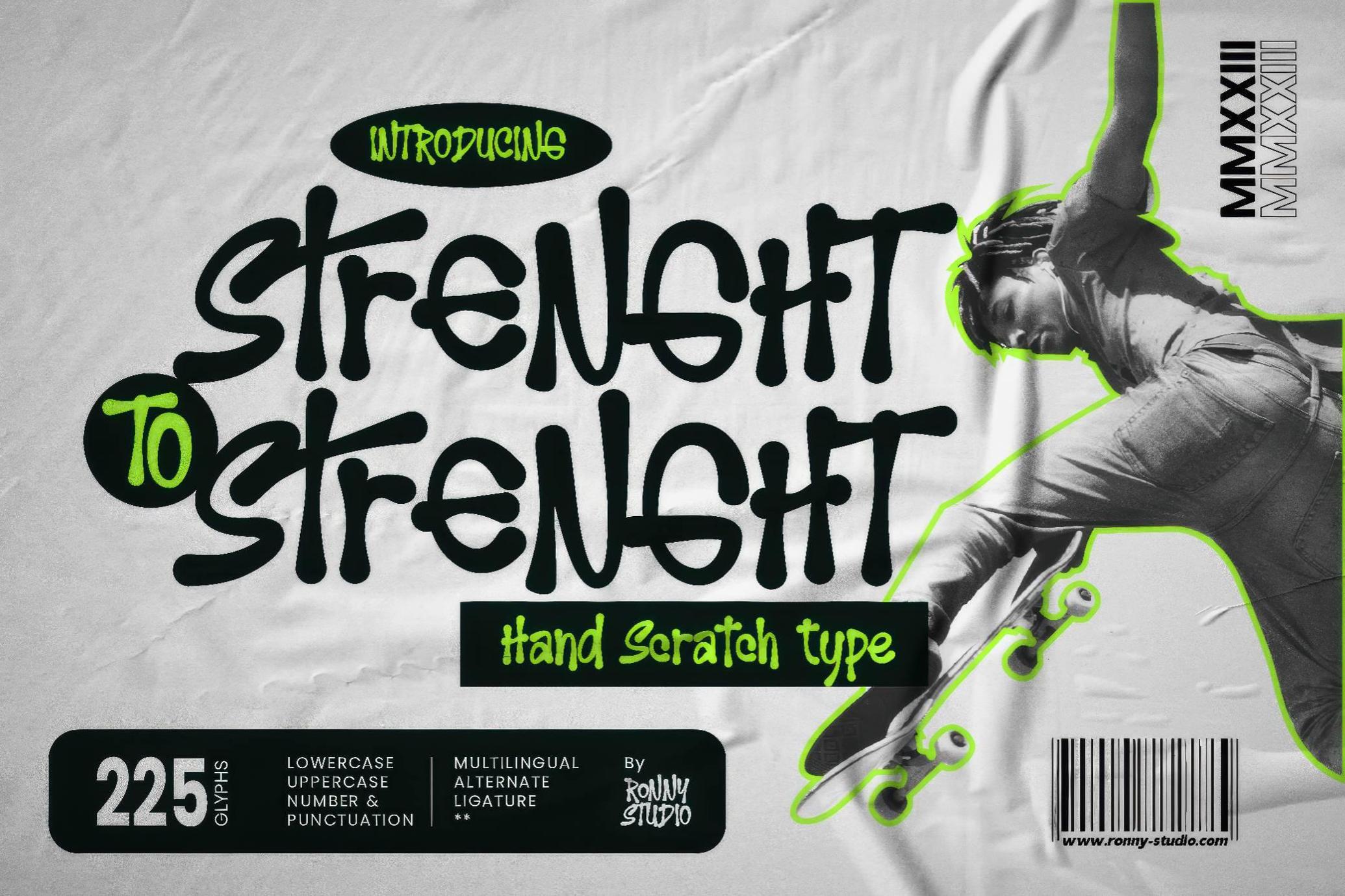 Strenght to Strenght | Hand Scratch Font