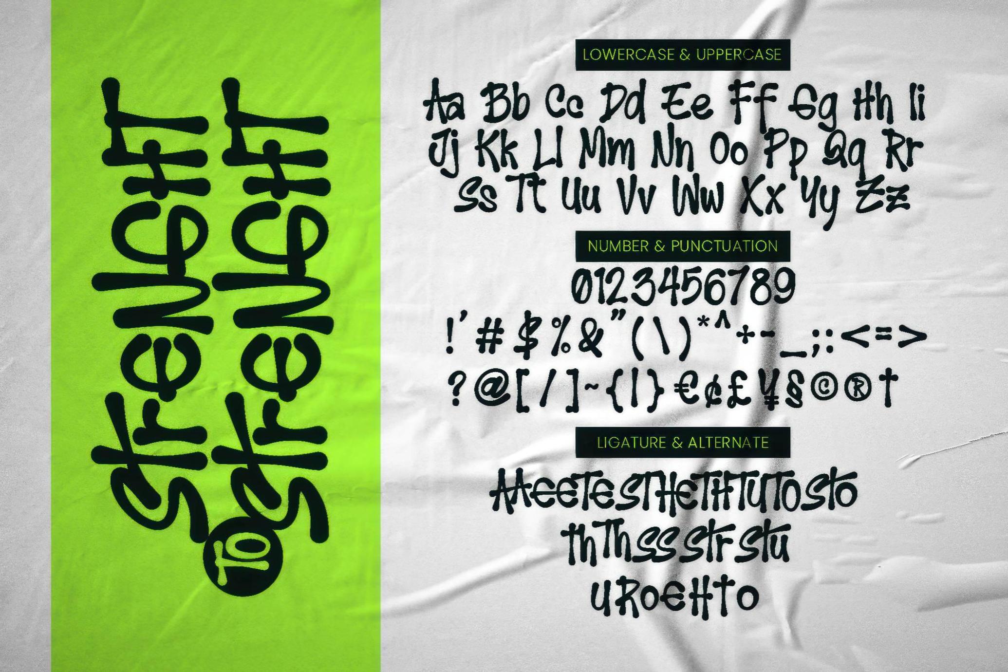 Strenght to Strenght | Hand Scratch Font