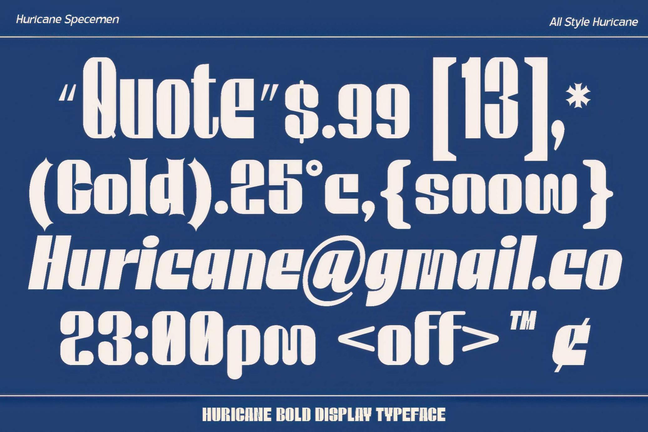 Huricane — Bold Display Typeface