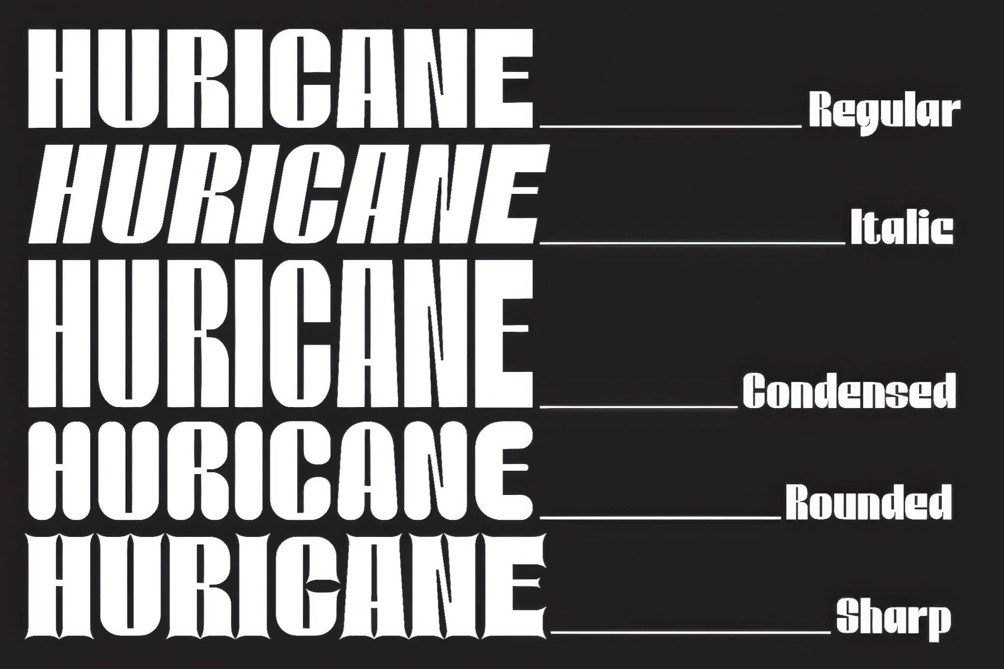 Huricane — Bold Display Typeface