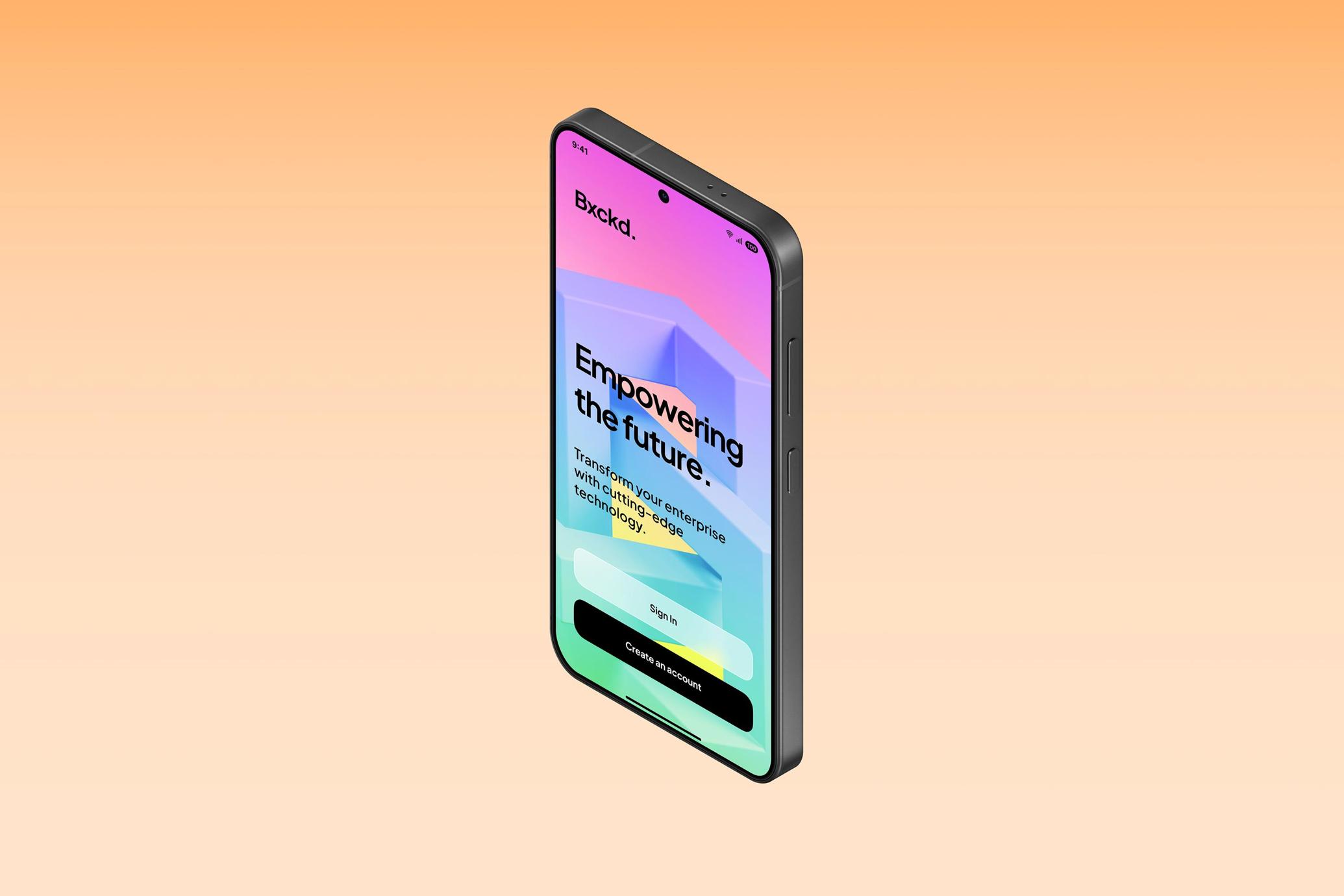 Isometric Samsung Galaxy S25 Mockup