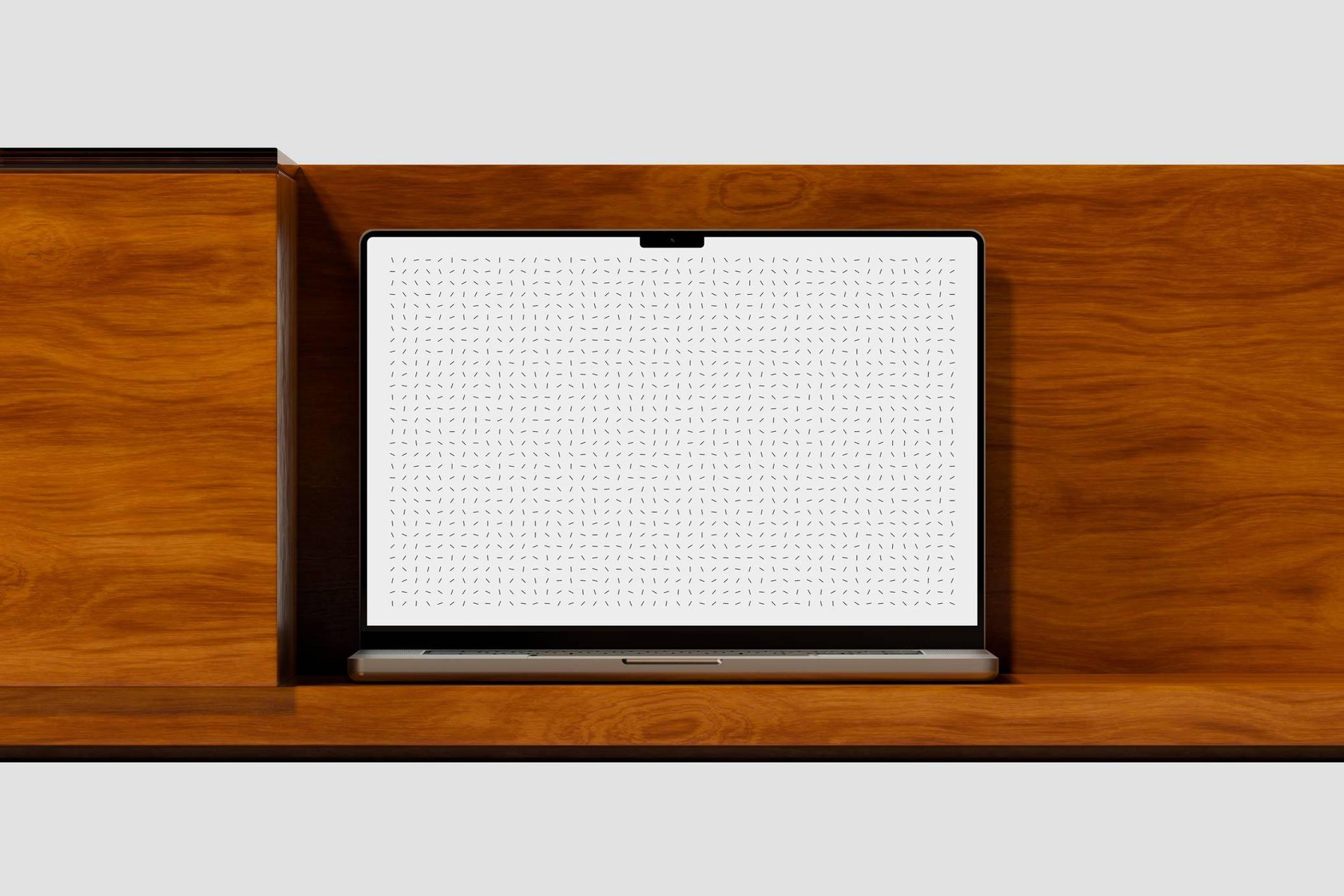 Wooden Cabinet MacBook Pro Mockup