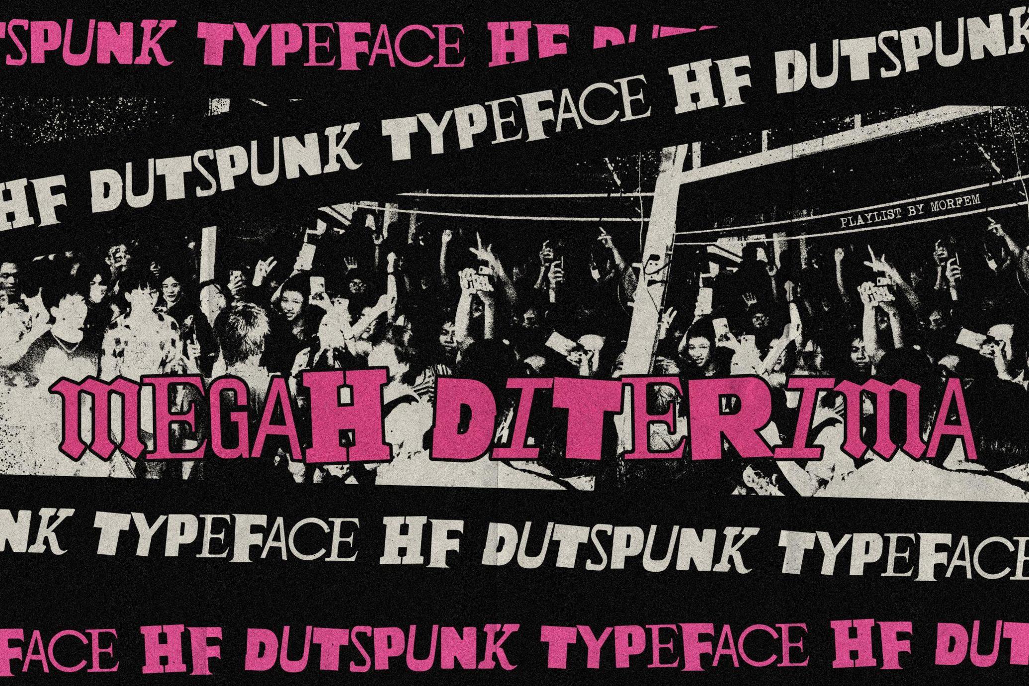 HF Dutspunk – Bold Grunge Display Typeface