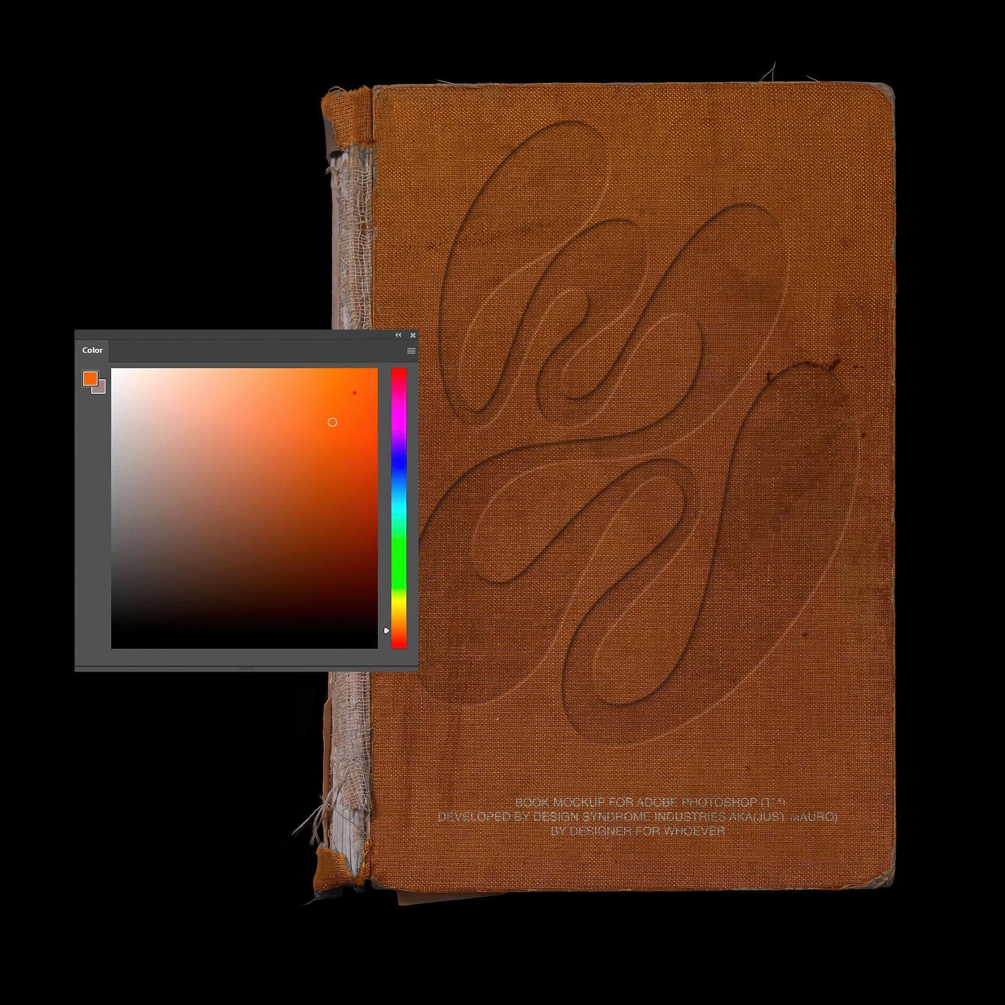 Ancient Book Cover & Spread Mockup