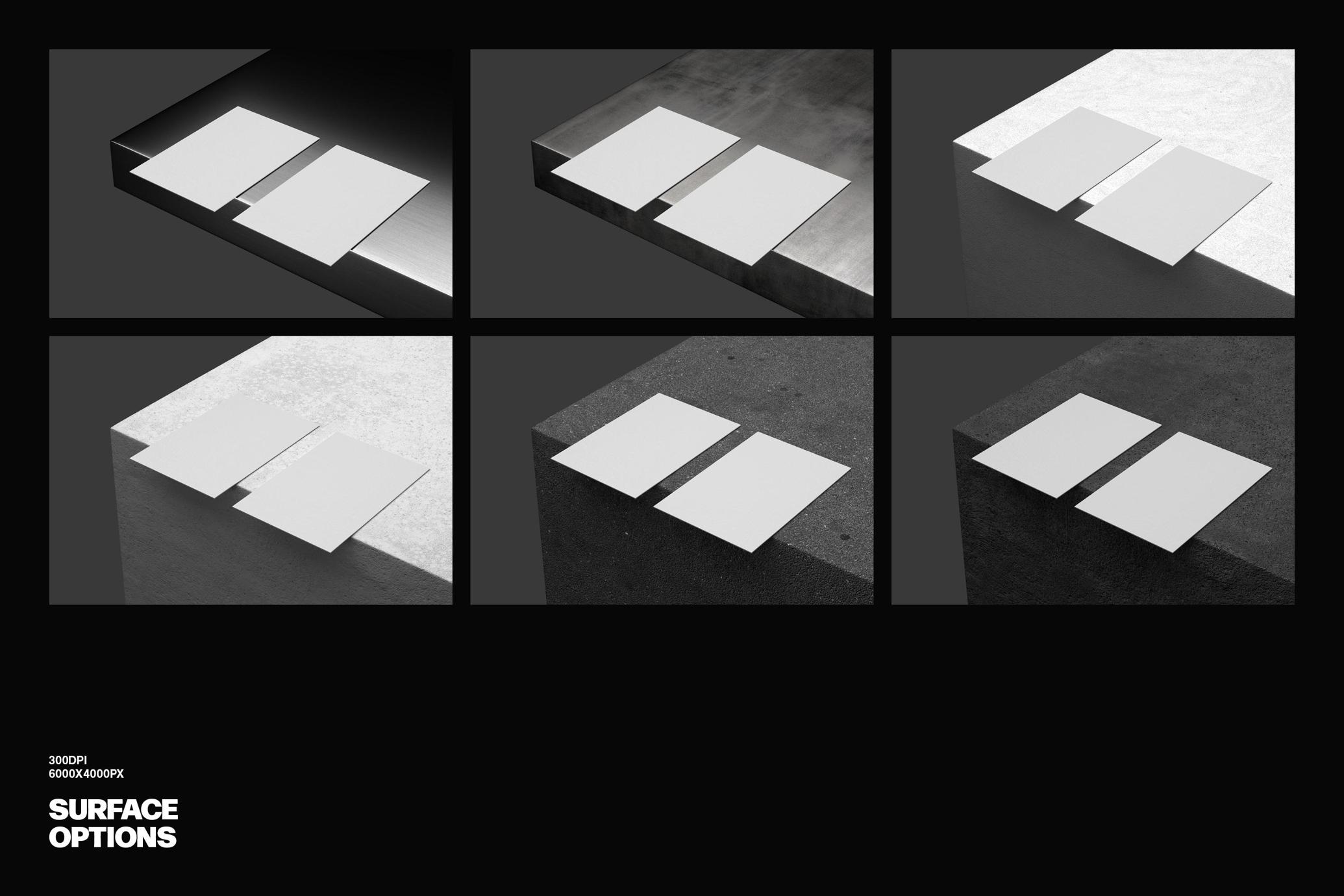 Minimal 85x55 Double Card Mockup