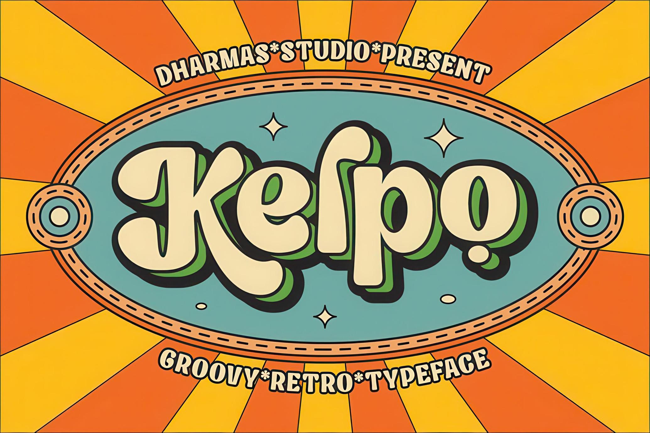 Kelpo - Groovy Retro Typeface