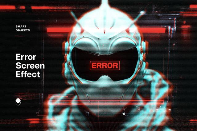 Screen Error Photo Effect