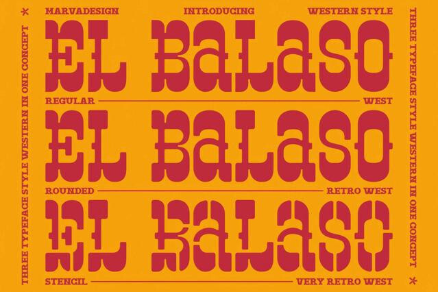 El Balaso — Serif Western Font