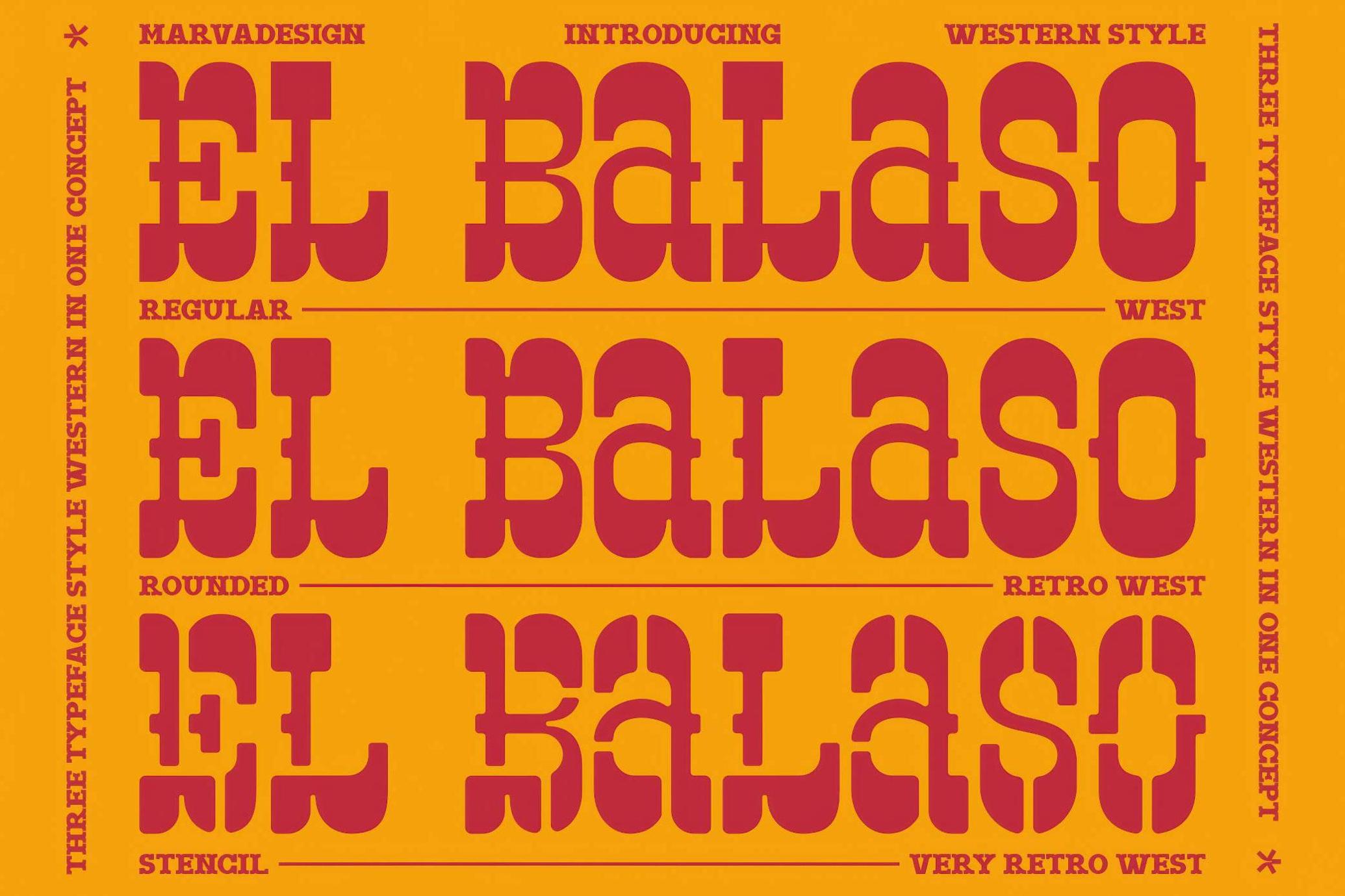 El Balaso — Serif Western Font