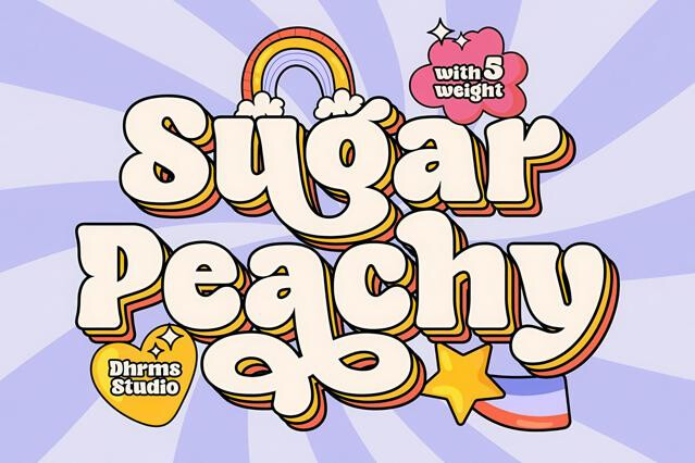 Sugar Peachy - Retro Soft Family