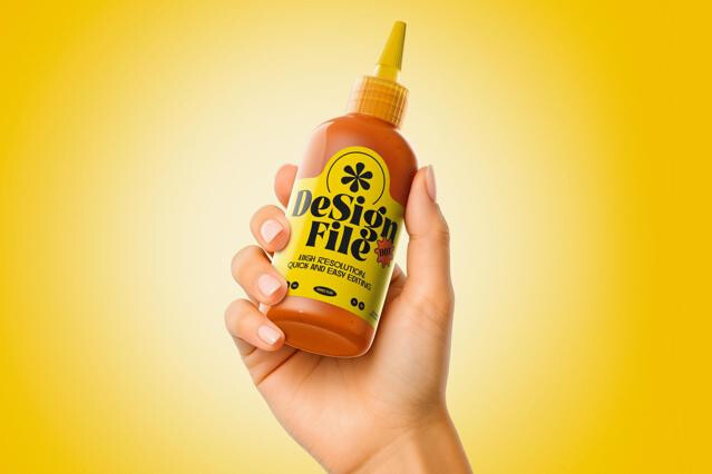 Sauce Bottle Mockup