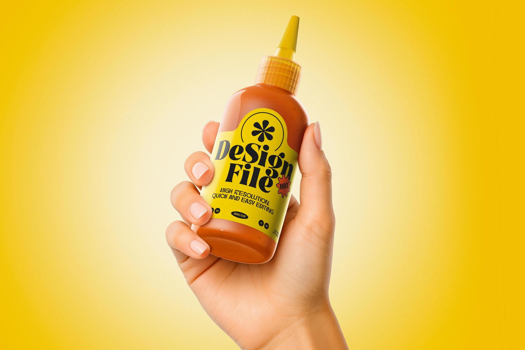 Sauce Bottle Mockup