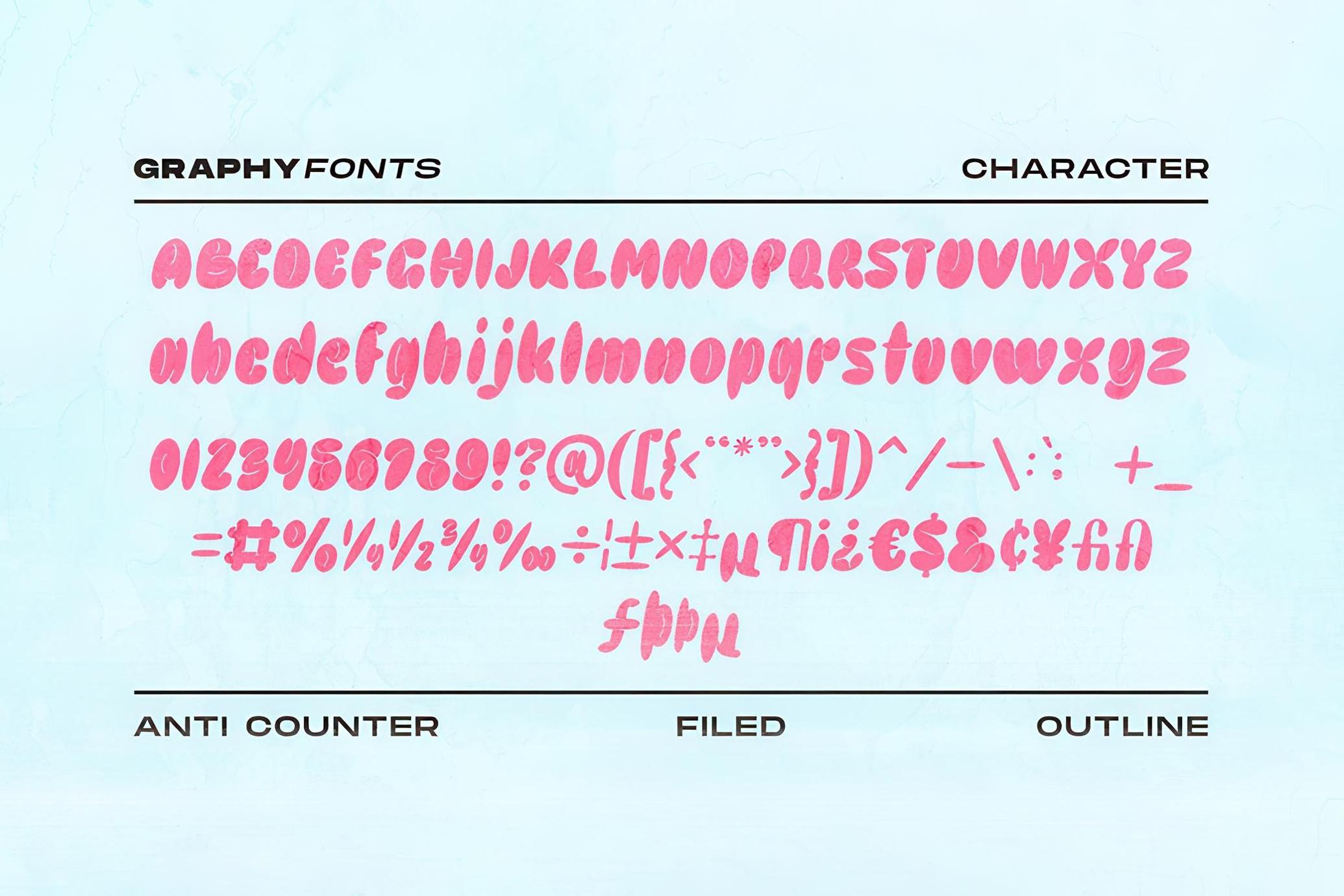 Graphy - Bubble Family Font