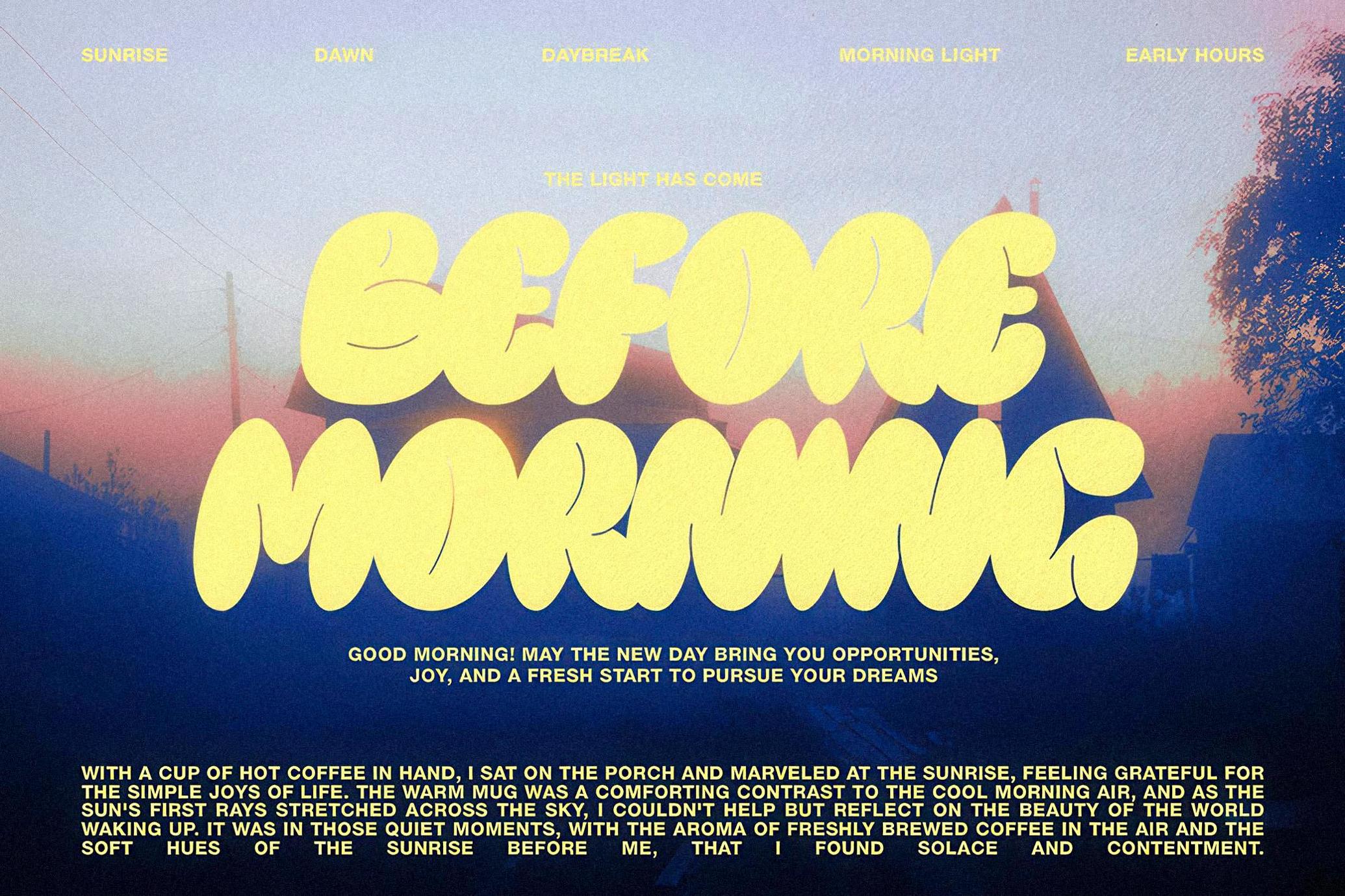 Graphy - Bubble Family Font