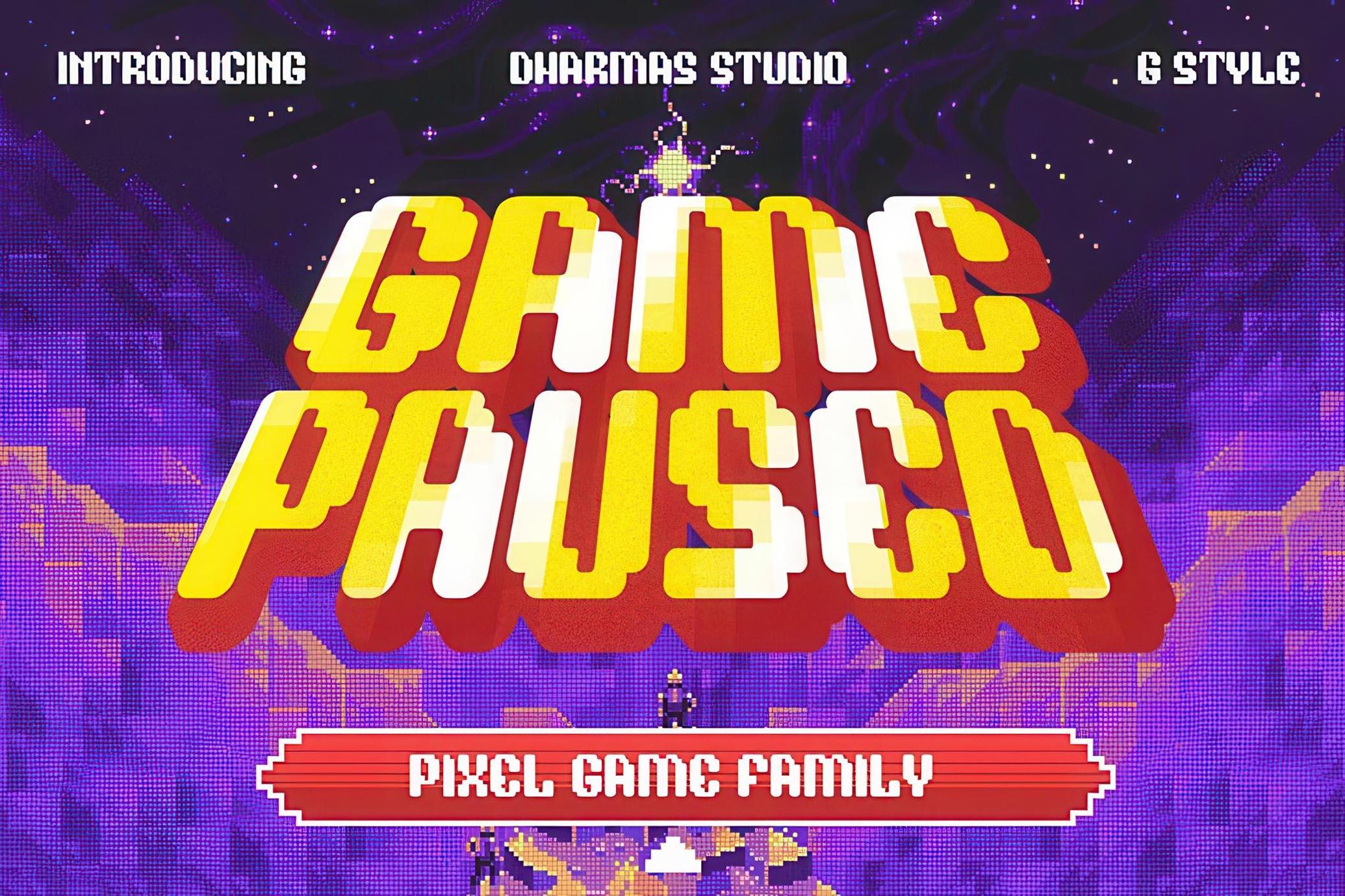 Game Paused - Pixel Game Family