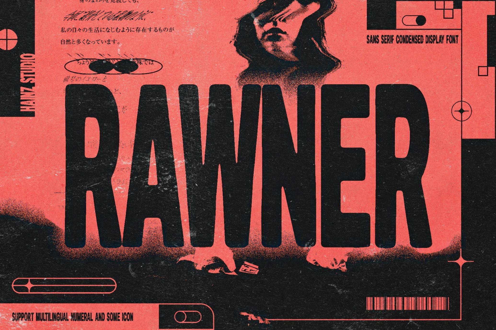 Rawner — Condensed Display Font