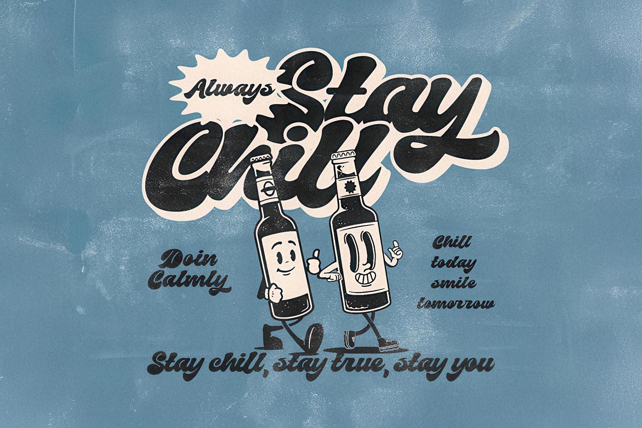 Flicking - Groovy Retro Font