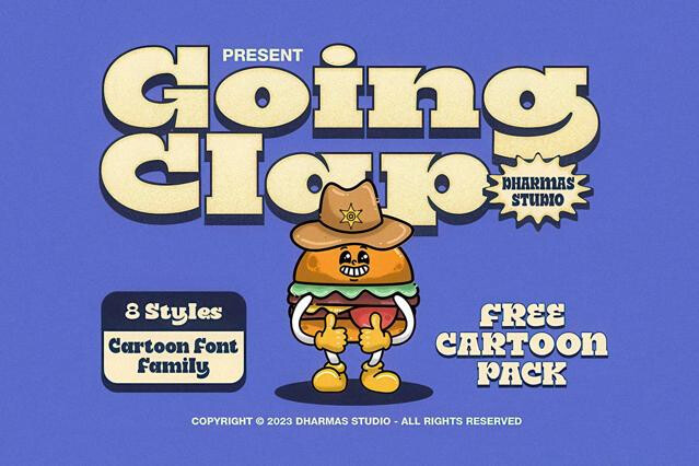 Going Clap - Slab Serif Font