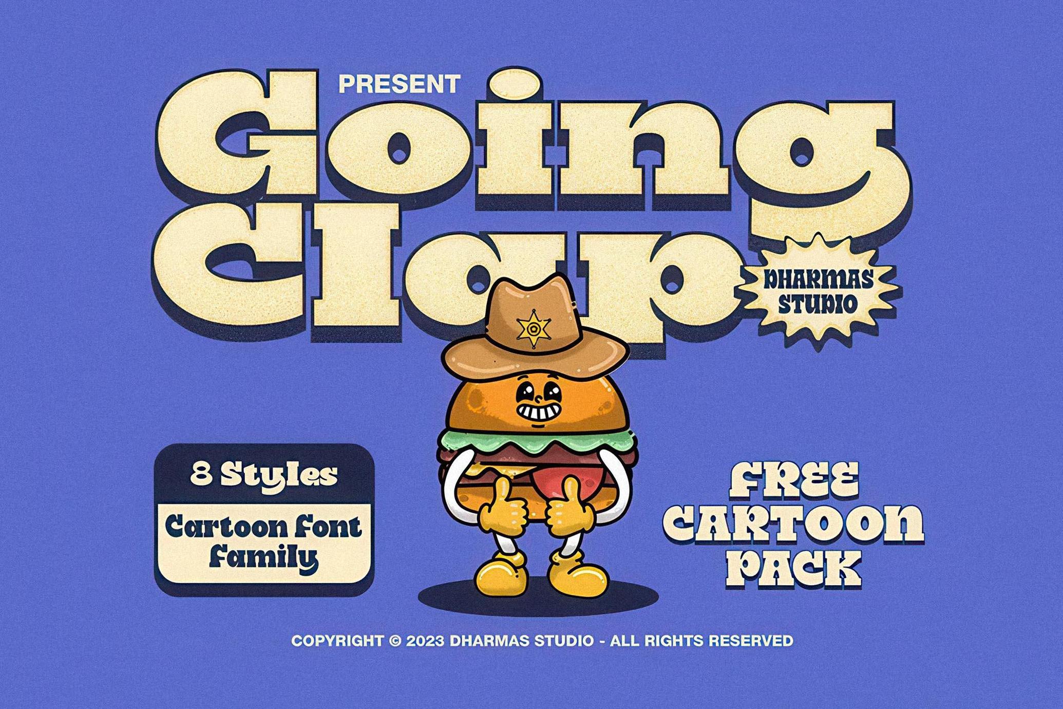Going Clap - Slab Serif Font
