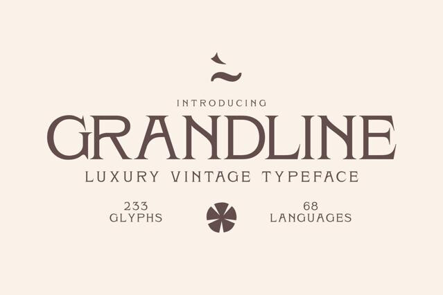 Grandline - Classy Luxury Typeface