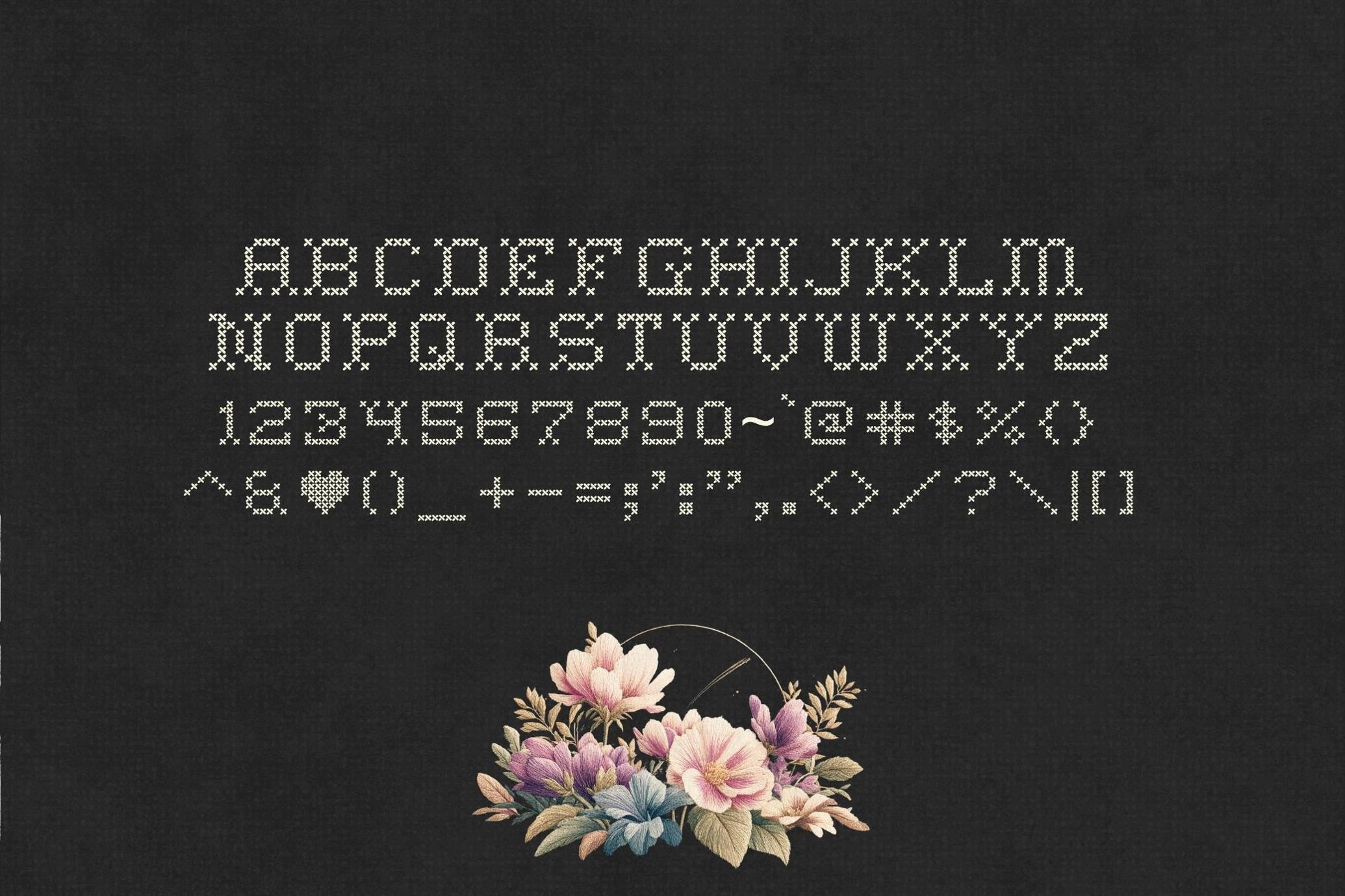 Willow Stitch - Cross Stitch Font